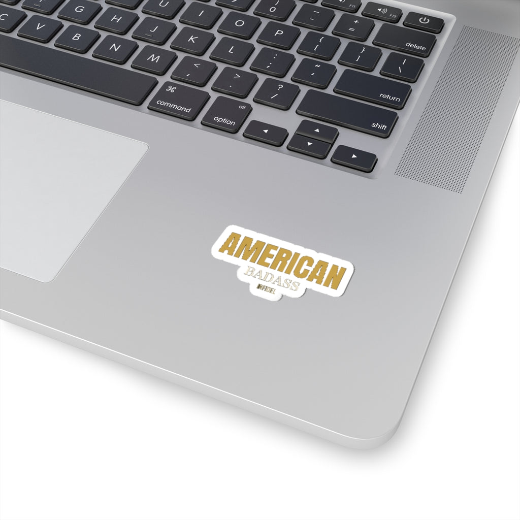 AMERICAN BADASS Sticker — Premium vinyl sticker, weatherproof, 4"x4" to 8"x8"