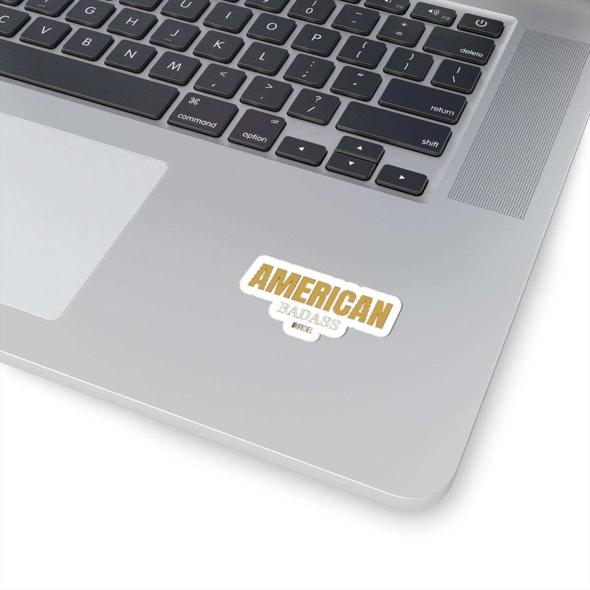 AMERICAN BADASS Sticker — Premium vinyl sticker, weatherproof, 4"x4" to 8"x8"