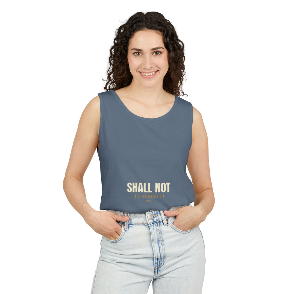 SHALL NOT BE Garment-Dyed Tank Top — Garment-dyed tank top, ringspun cotton, summer weight