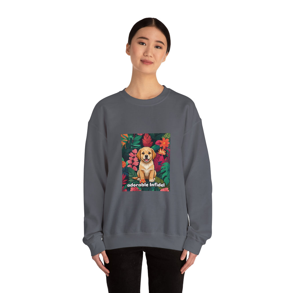 Adorable Infidel Gildan Crewneck Sweatshirt