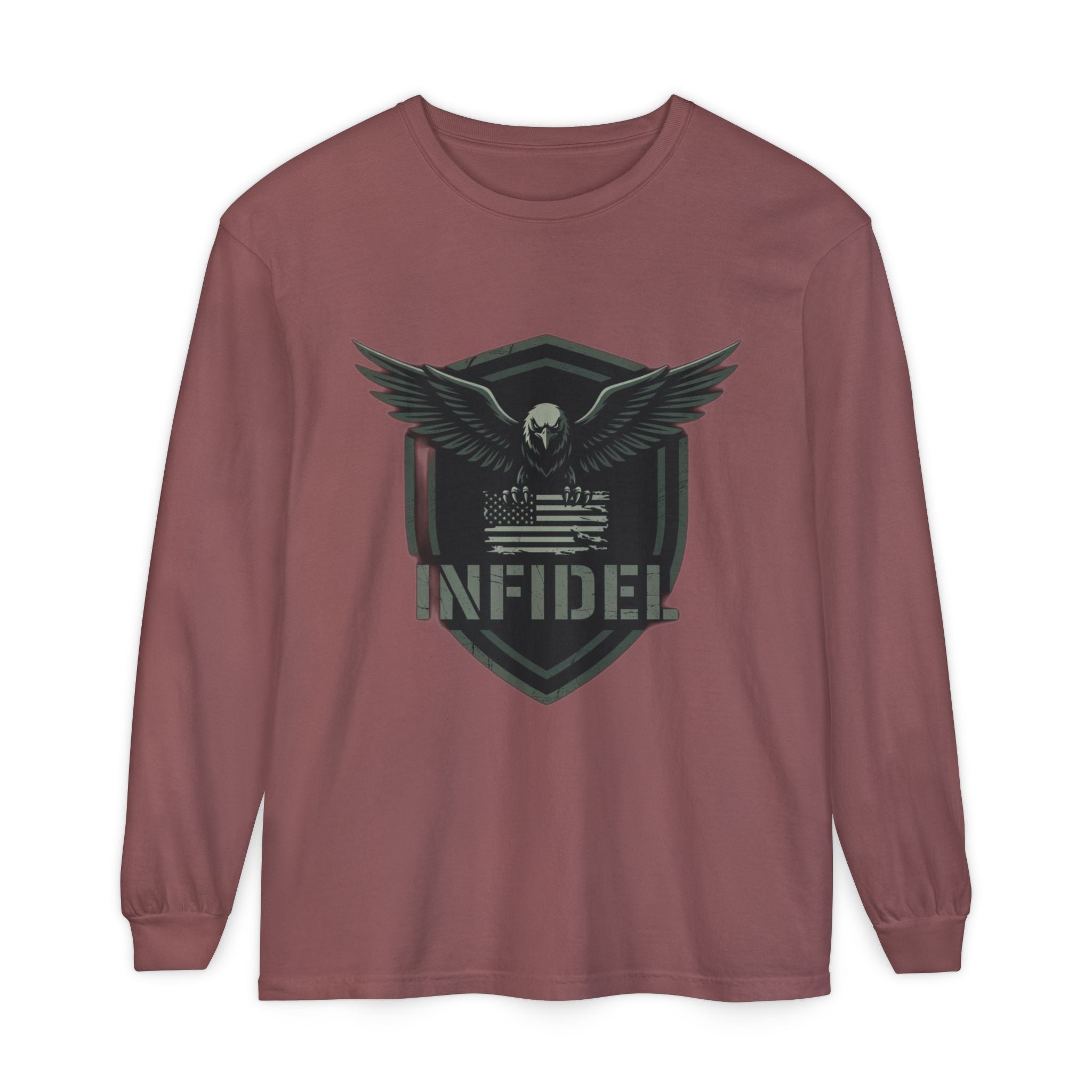 Eagle_Flag Comfort Colors Long Sleeve