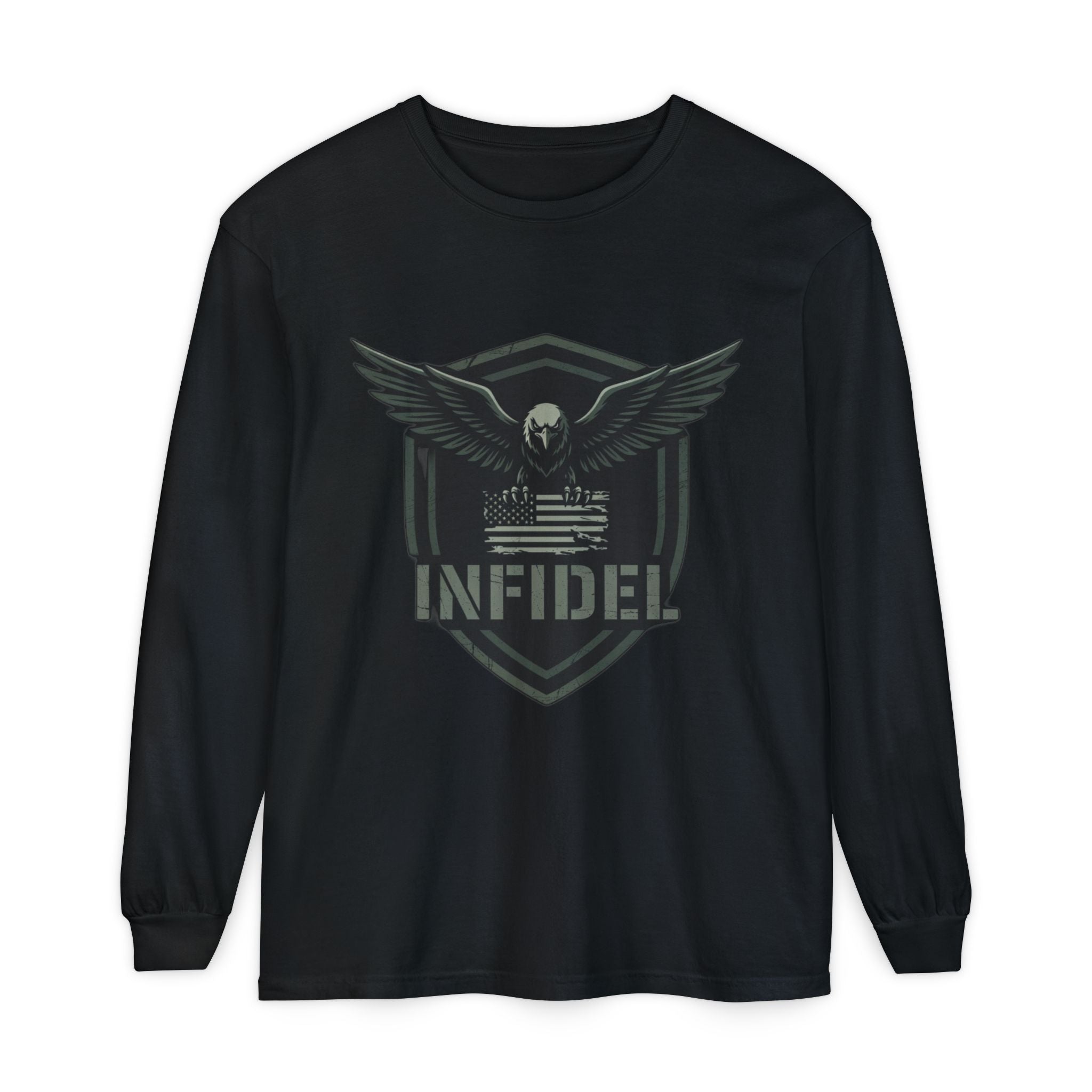Eagle_Flag Comfort Colors Long Sleeve