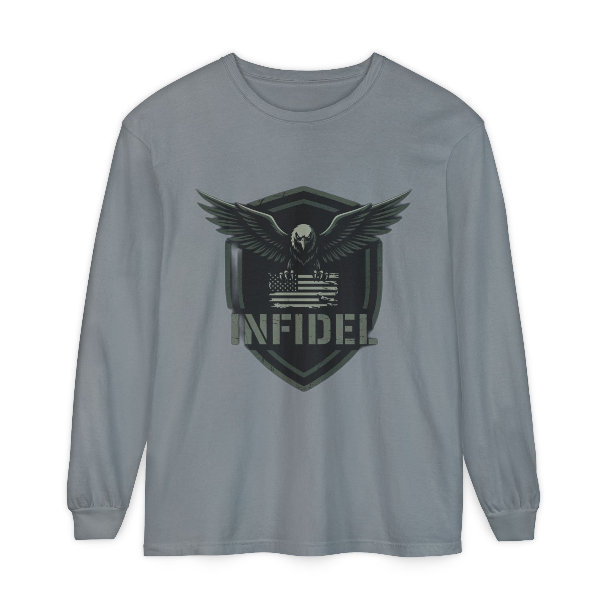 Eagle_Flag Comfort Colors Long Sleeve