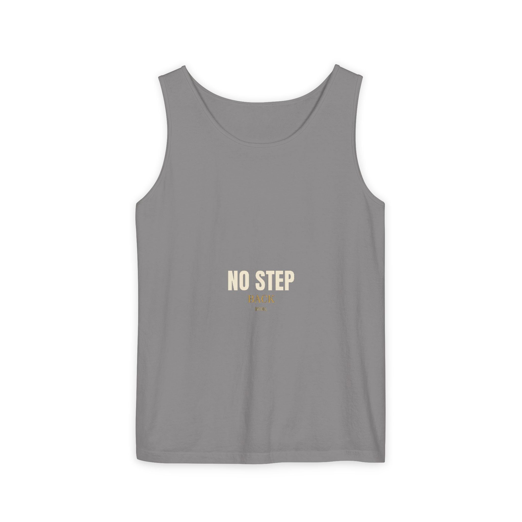 NO STEP BACK Garment-Dyed Tank Top — Garment-dyed tank top, ringspun cotton, summer weight