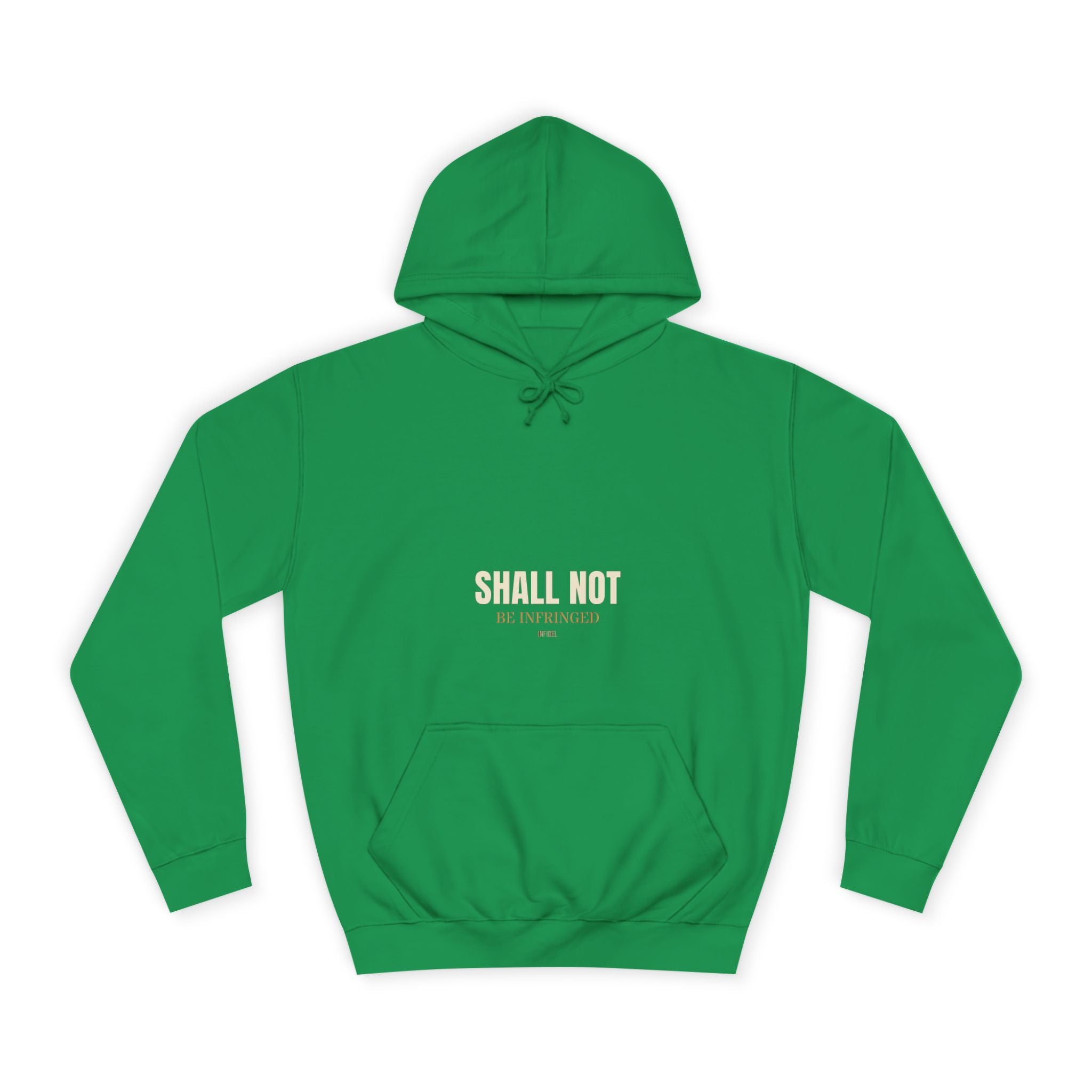 SHALL NOT BE Hoodie — Heavyweight pullover hoodie, 100% cotton, embroidered design