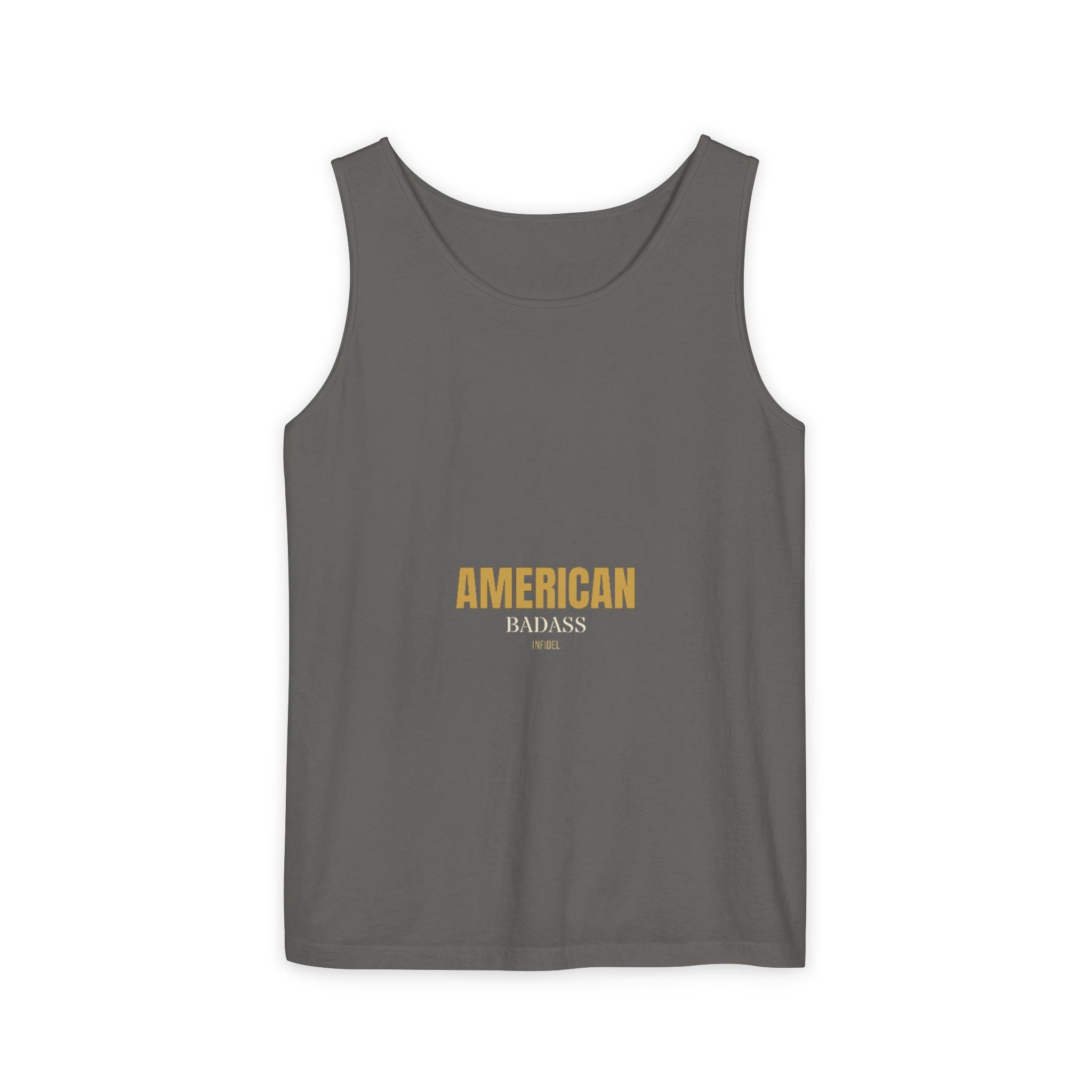 AMERICAN BADASS Garment-Dyed Tank Top Tank Top - Infidel.me Patriotic Apparel