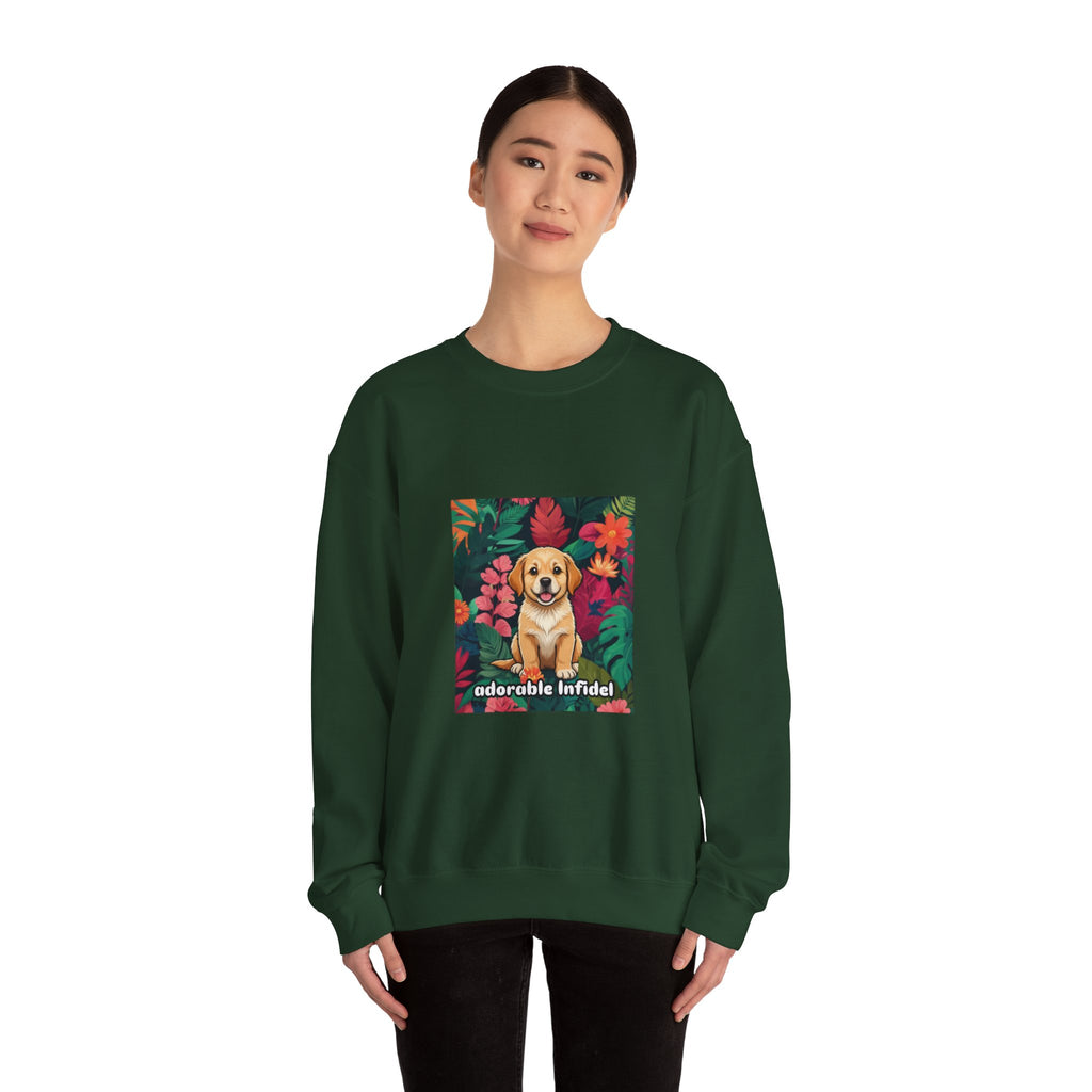 Adorable Infidel Gildan Crewneck Sweatshirt