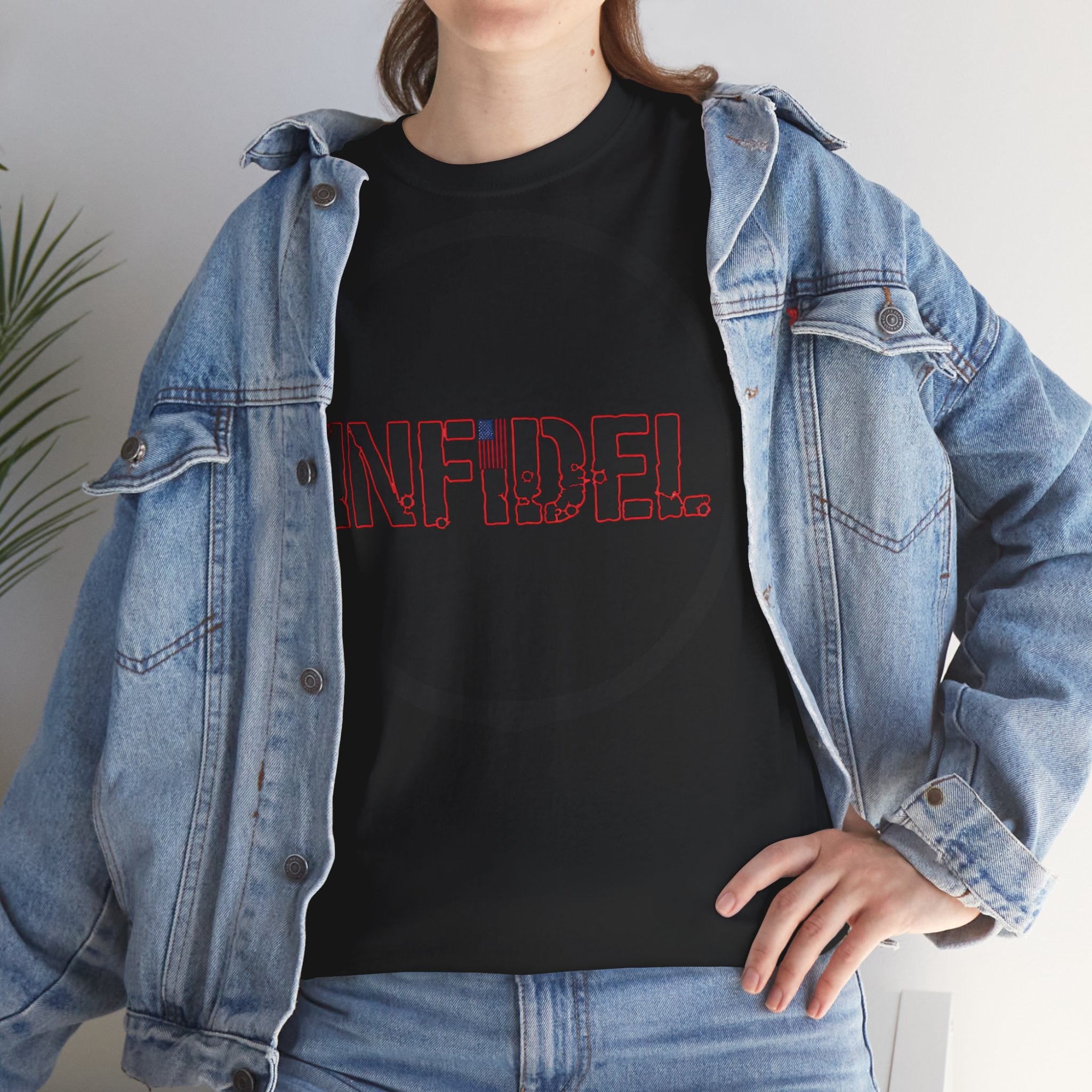 Infidel Bold Statement Tee — Provocative Graphic T-Shirt