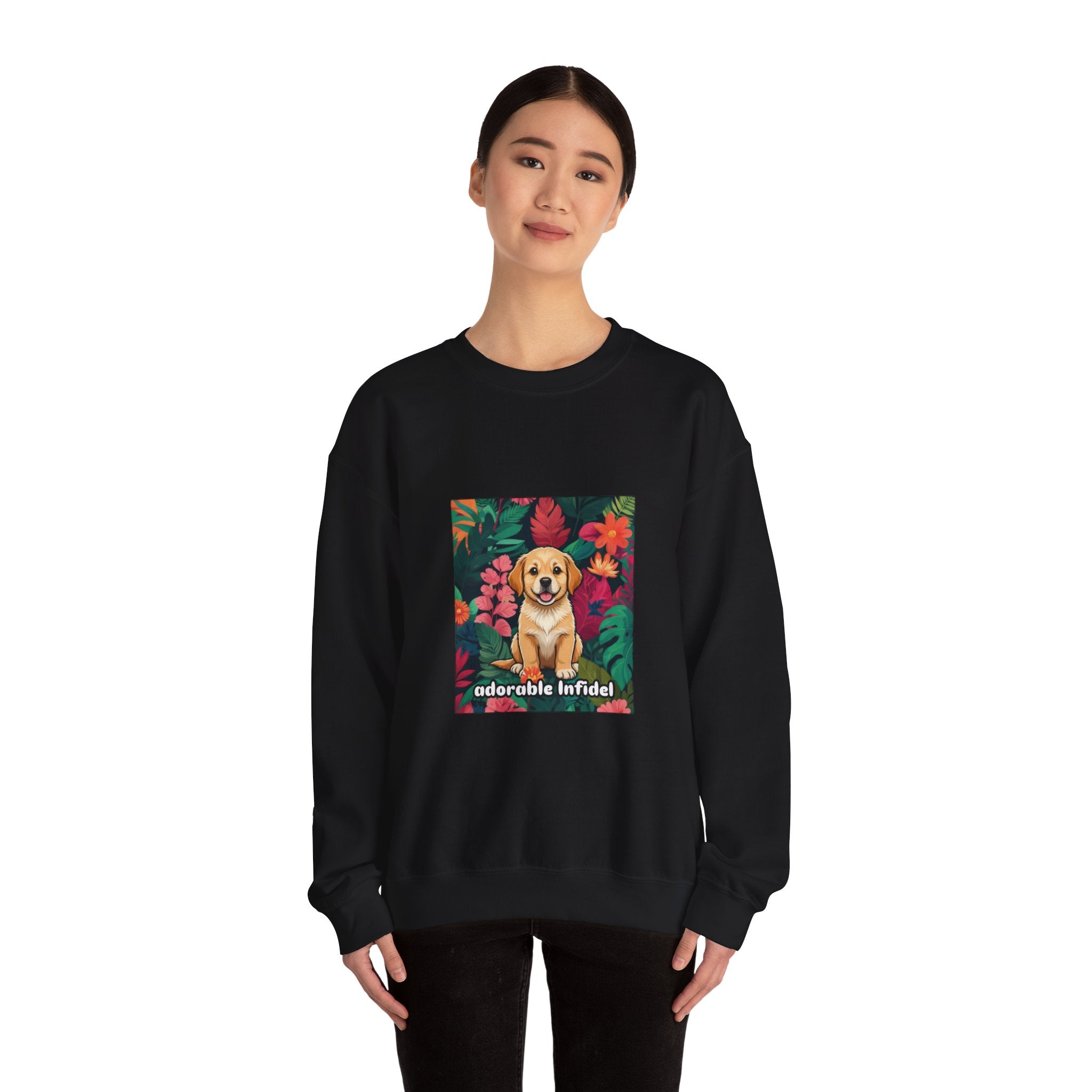 Adorable Infidel Gildan Crewneck Sweatshirt