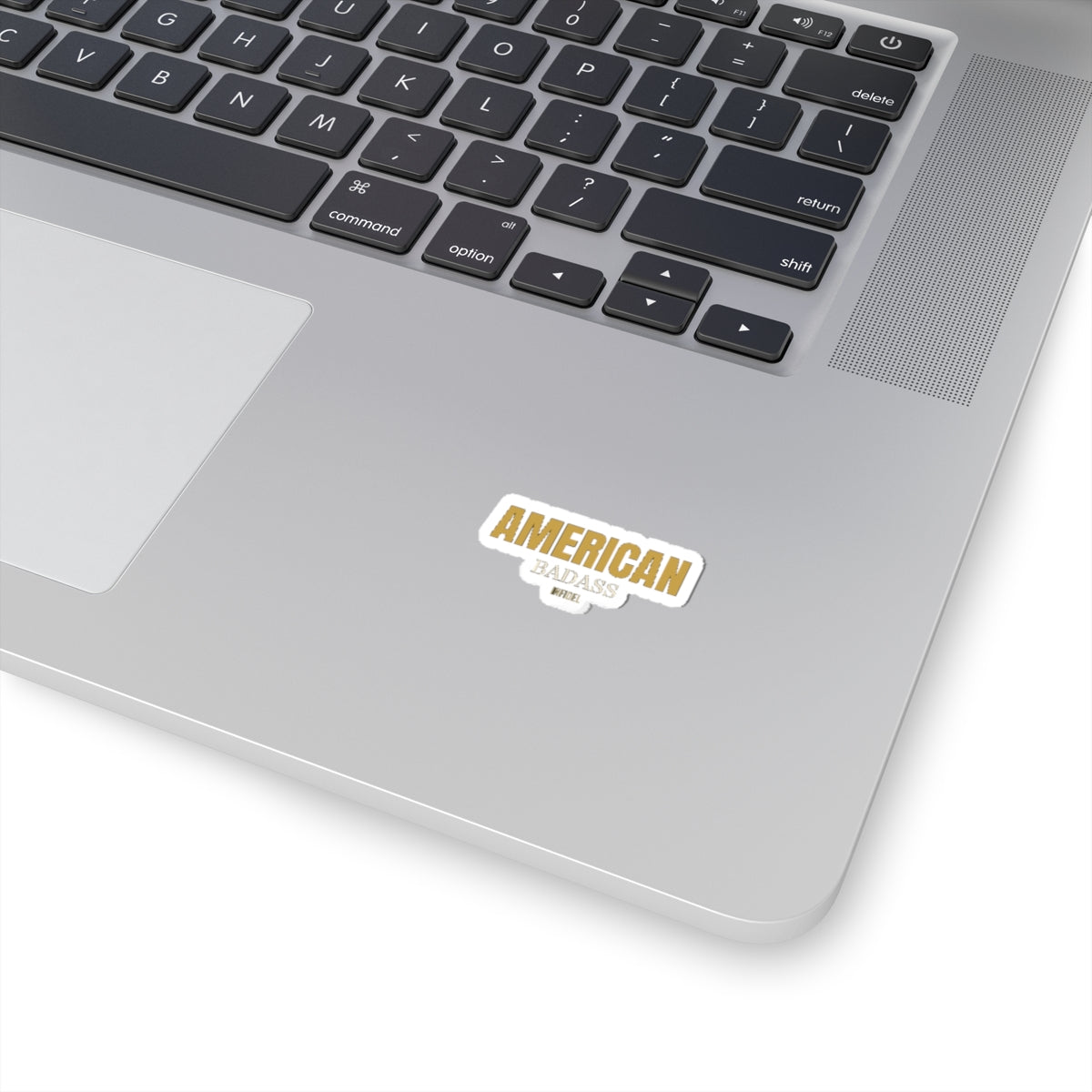 AMERICAN BADASS Sticker — Premium vinyl sticker, weatherproof, 4"x4" to 8"x8"