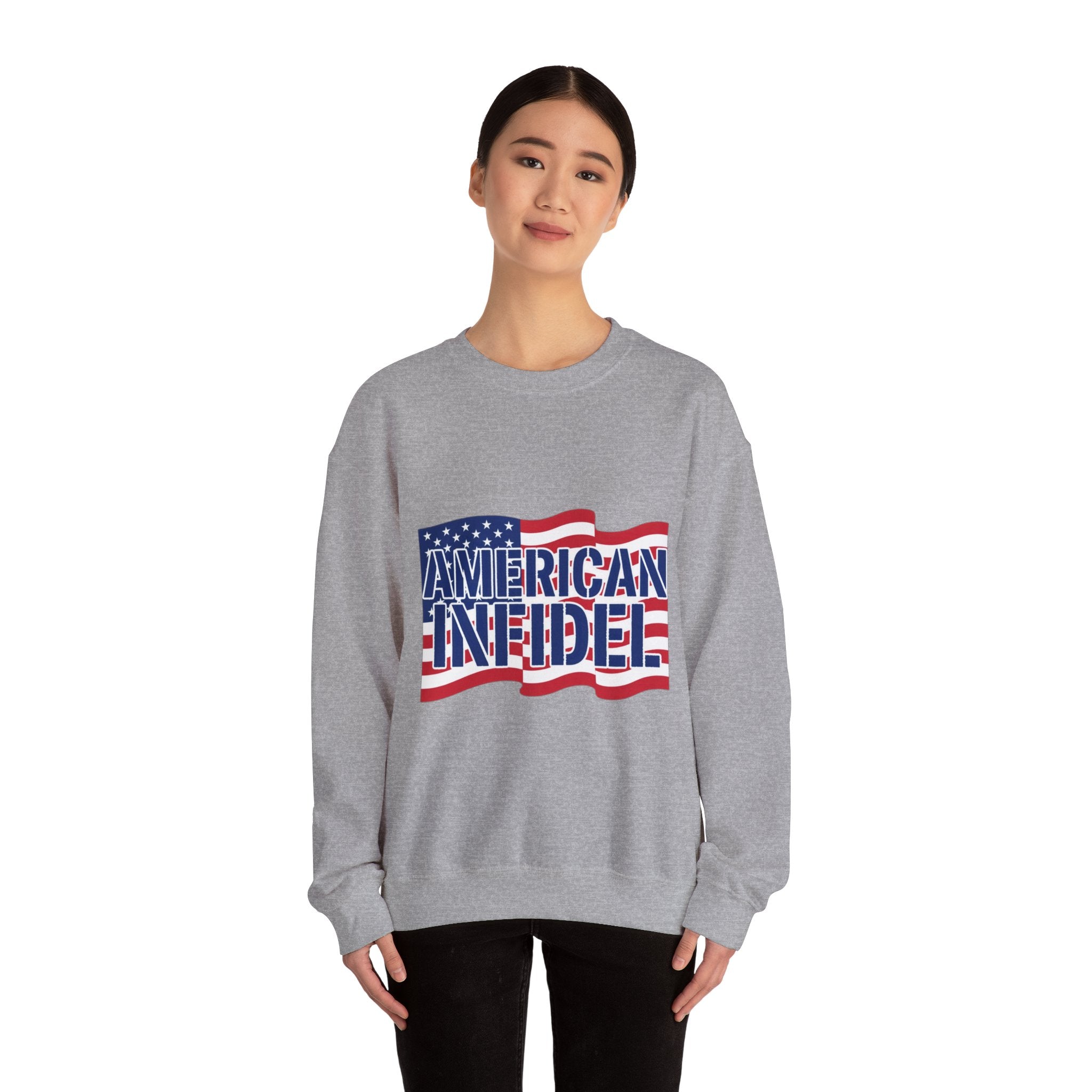 Infidel American Infidel Gildan Crewneck Sweatshirt