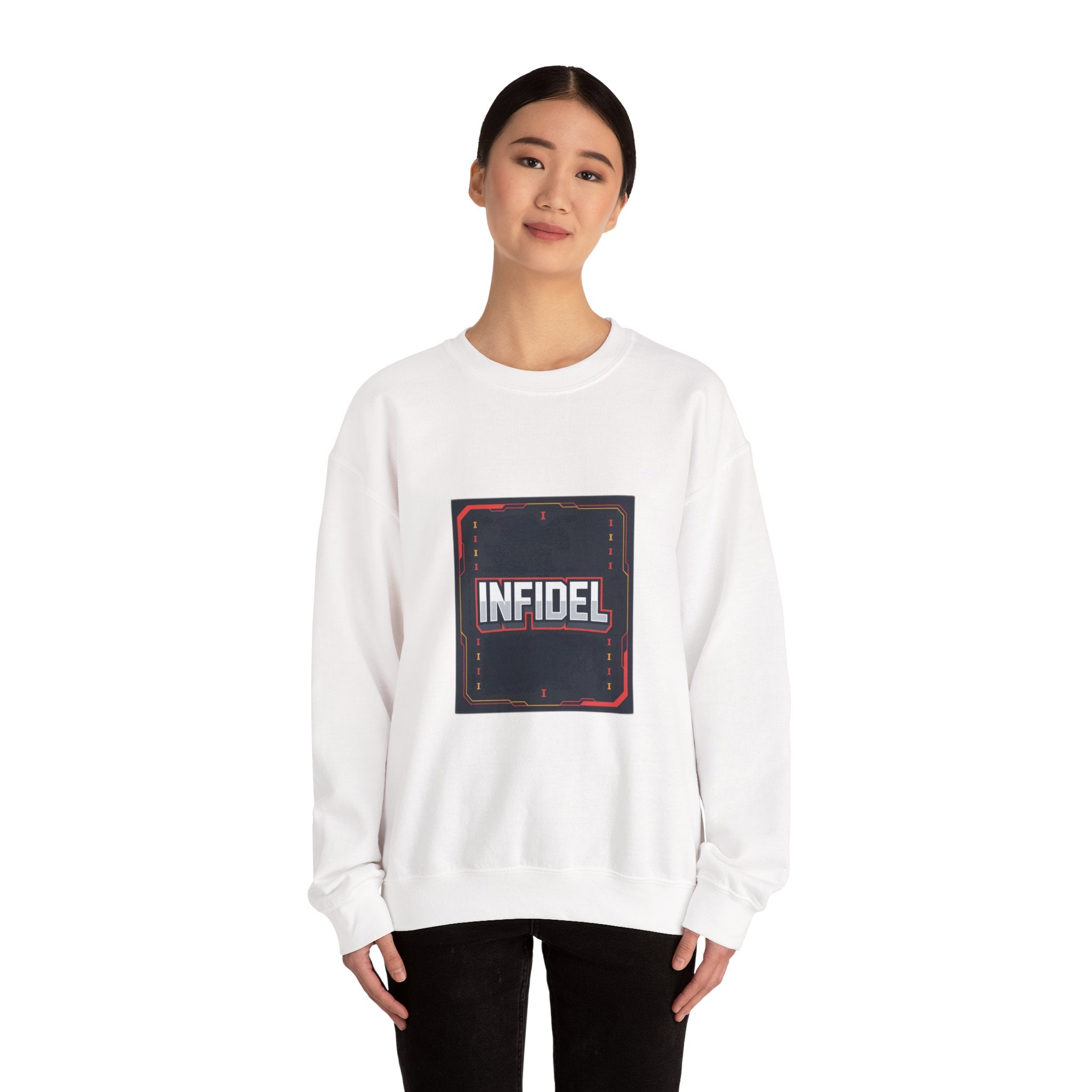 Infidel Pong  Gildan Crewneck Sweatshirt