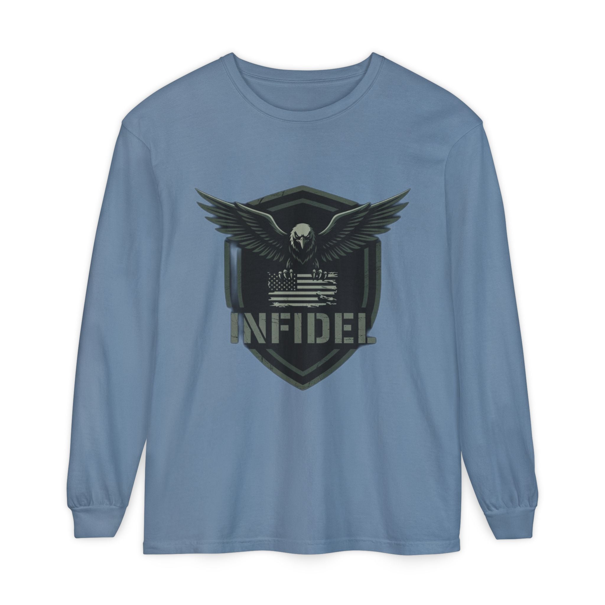 Eagle_Flag Comfort Colors Long Sleeve