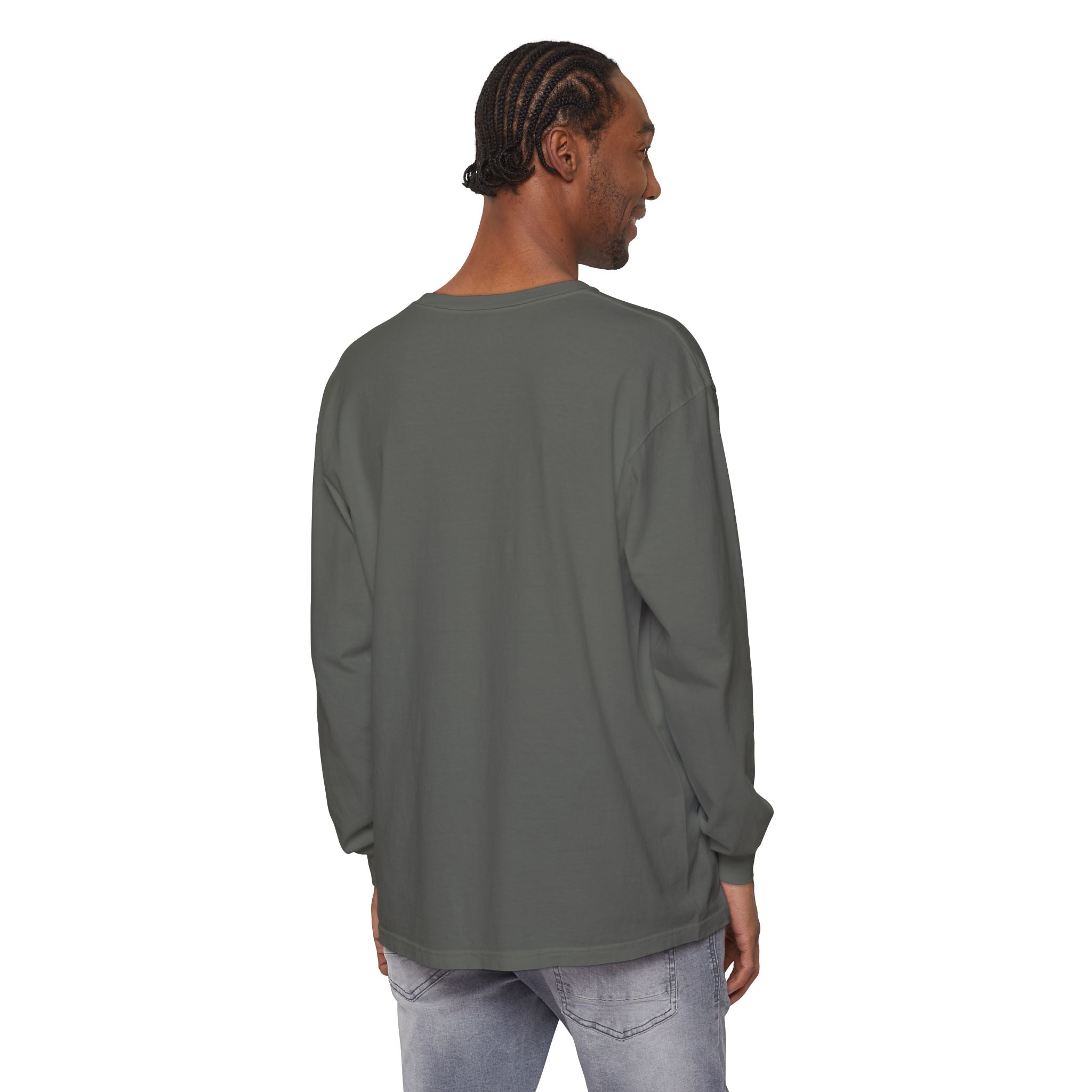 NO STEP BACK Comfort Colors Long Sleeve — Comfort Colors long sleeve tee, garment-dyed, relaxed fit
