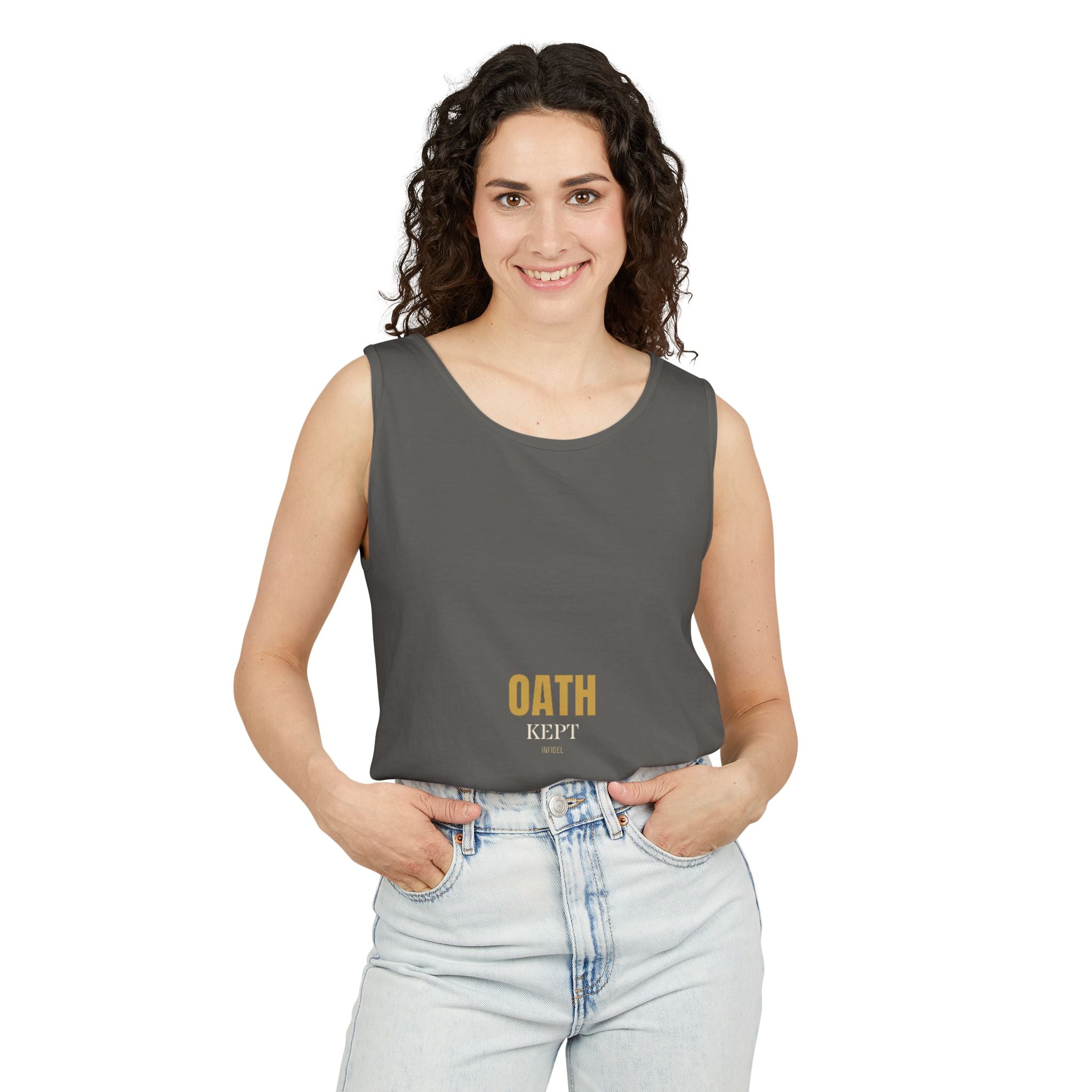 OATH KEPT Garment-Dyed Tank Top — Garment-dyed tank top, ringspun cotton, summer weight