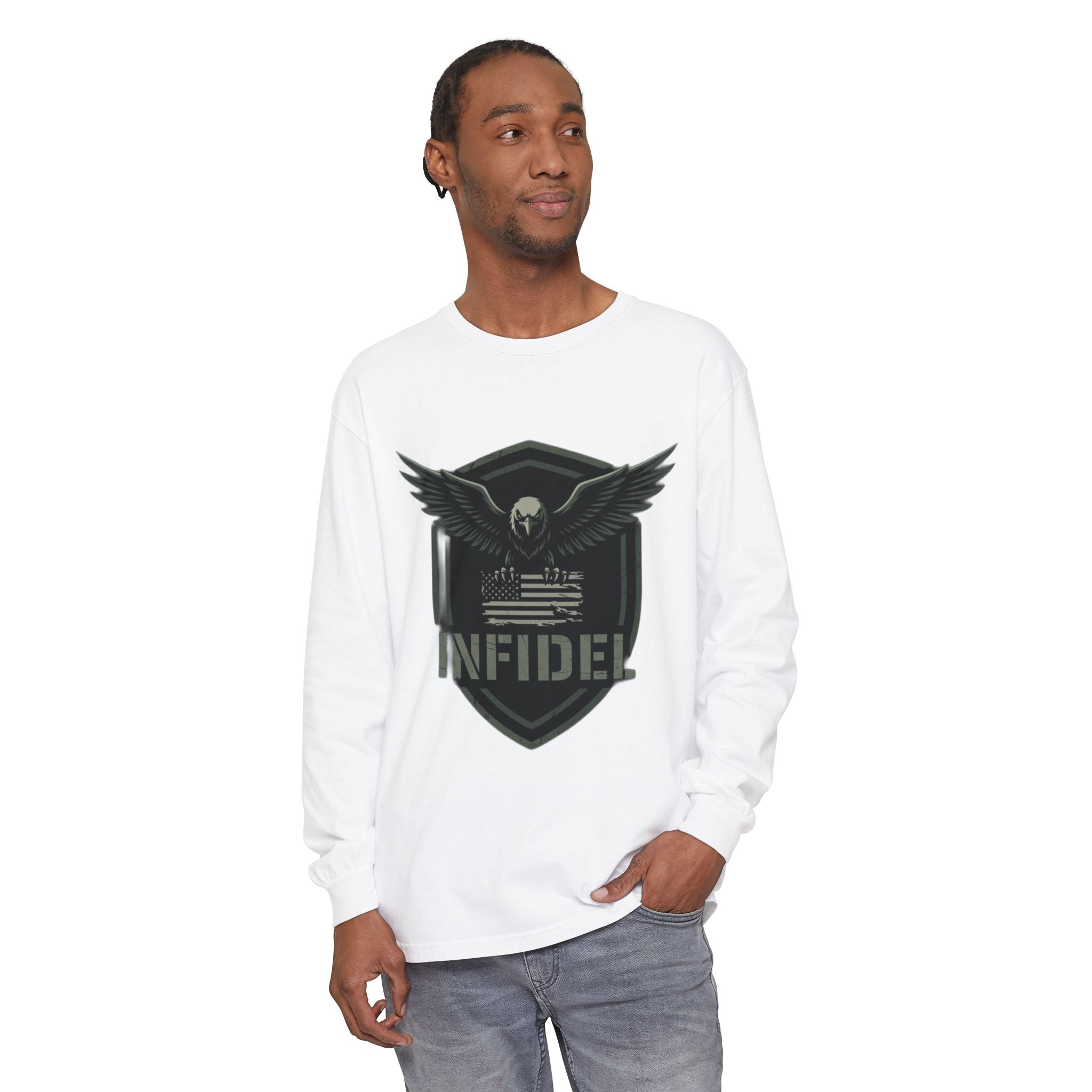 Eagle_Flag Comfort Colors Long Sleeve