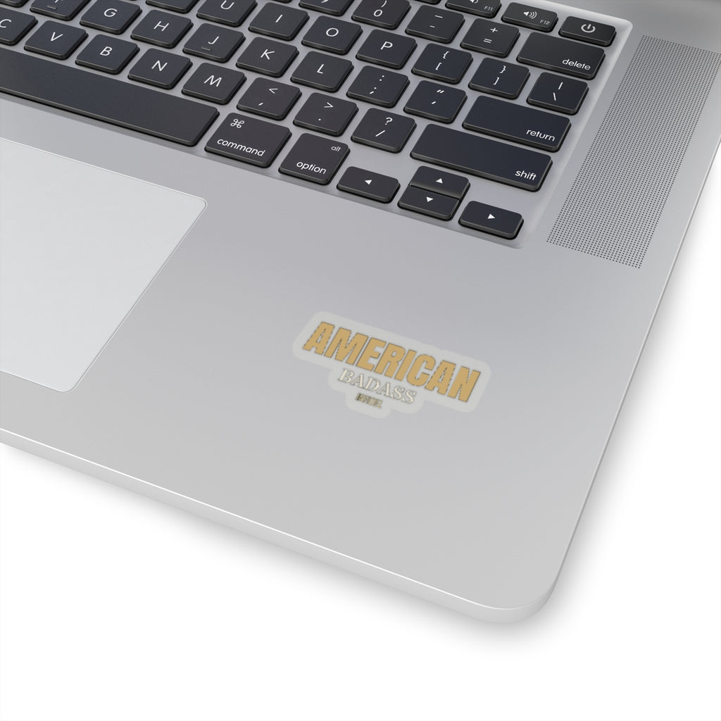 AMERICAN BADASS Sticker — Premium vinyl sticker, weatherproof, 4"x4" to 8"x8"