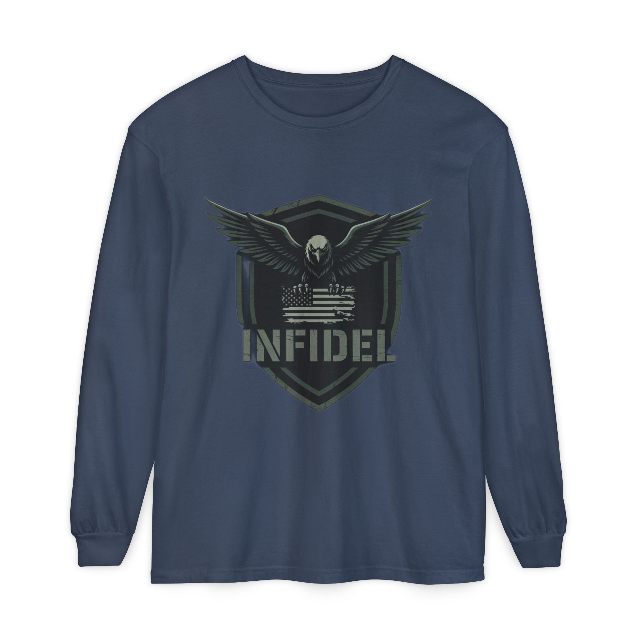 Eagle_Flag Comfort Colors Long Sleeve