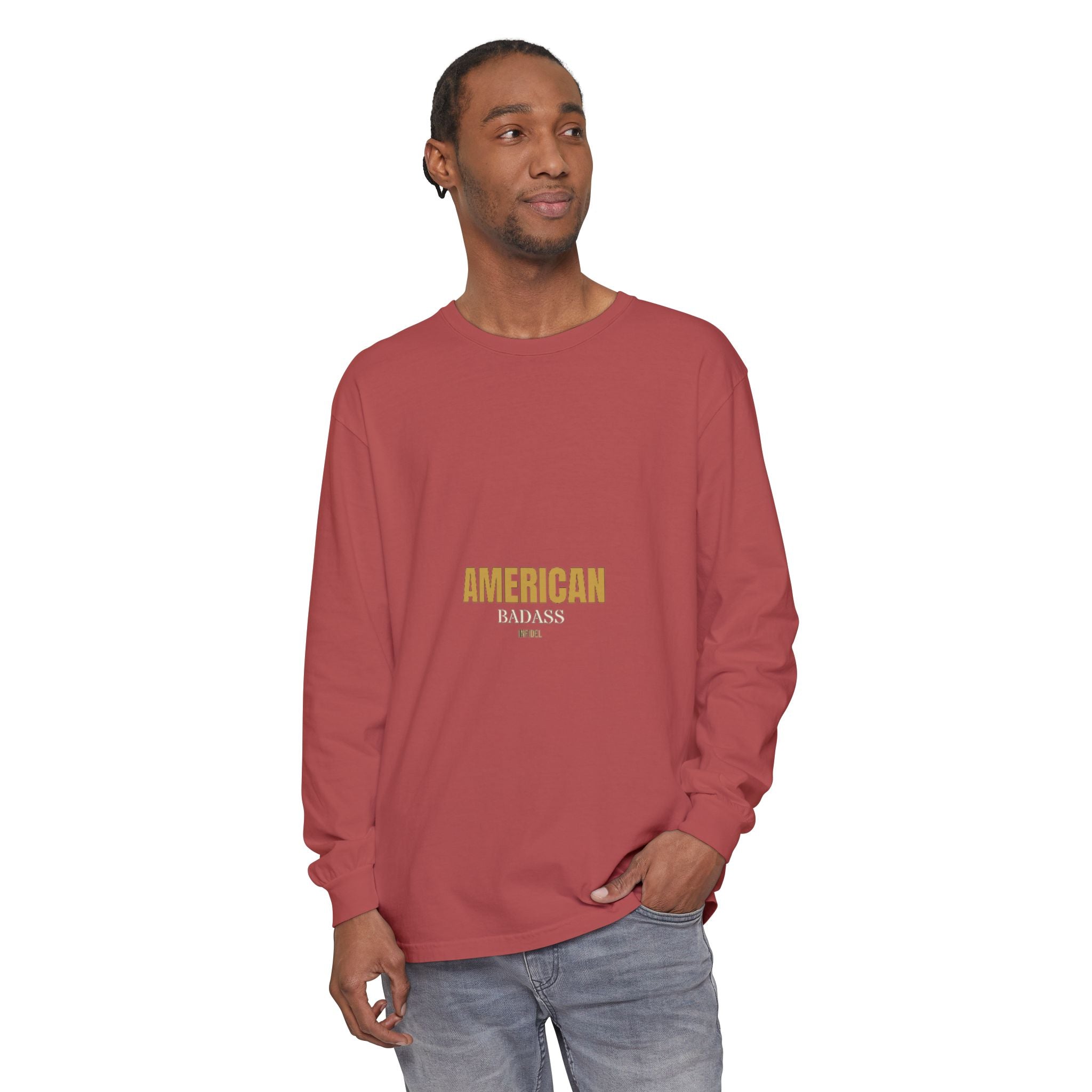 AMERICAN BADASS Comfort Colors Long Sleeve Long-sleeve - Infidel.me Patriotic Apparel