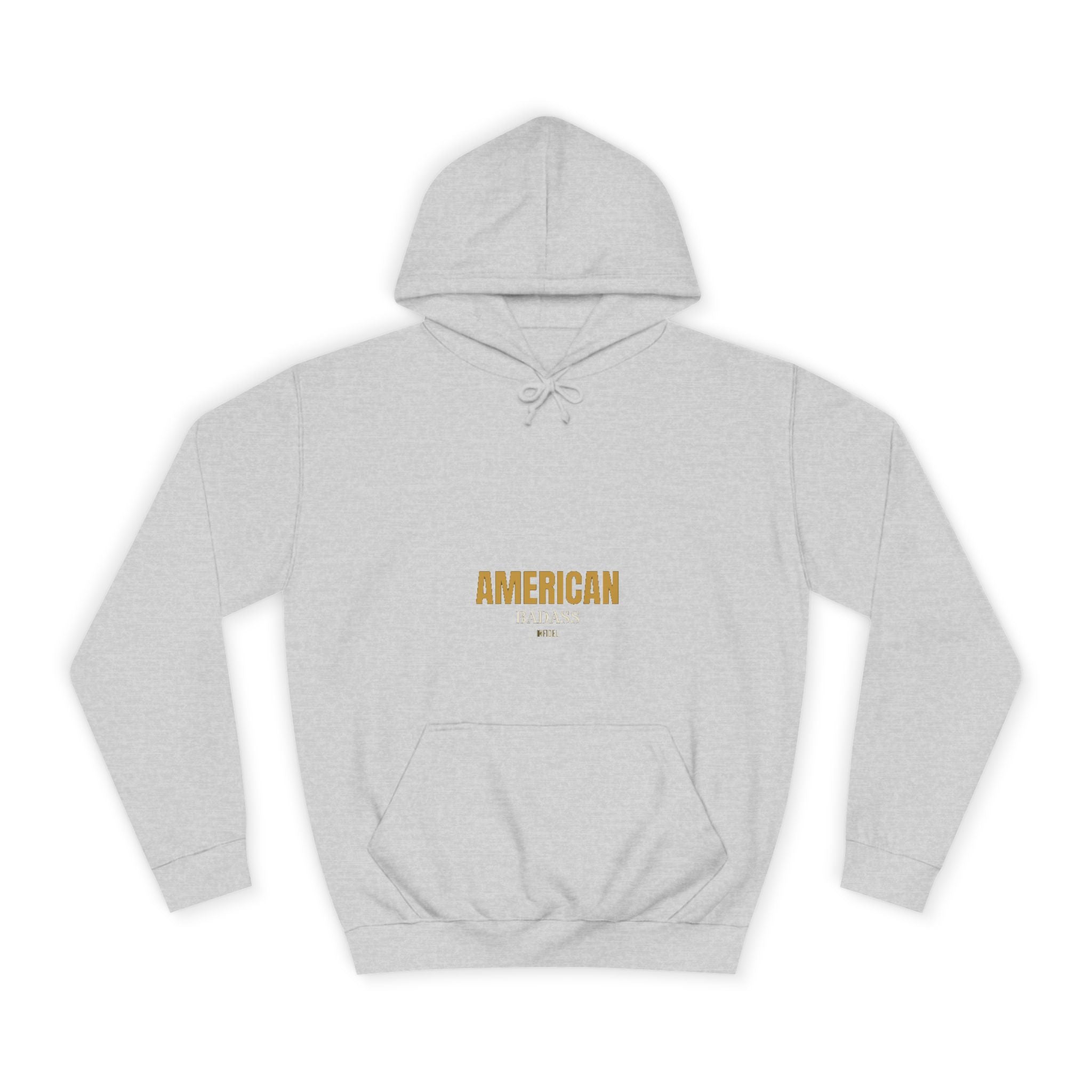AMERICAN BADASS Hoodie — Heavyweight pullover hoodie, 100% cotton, embroidered design