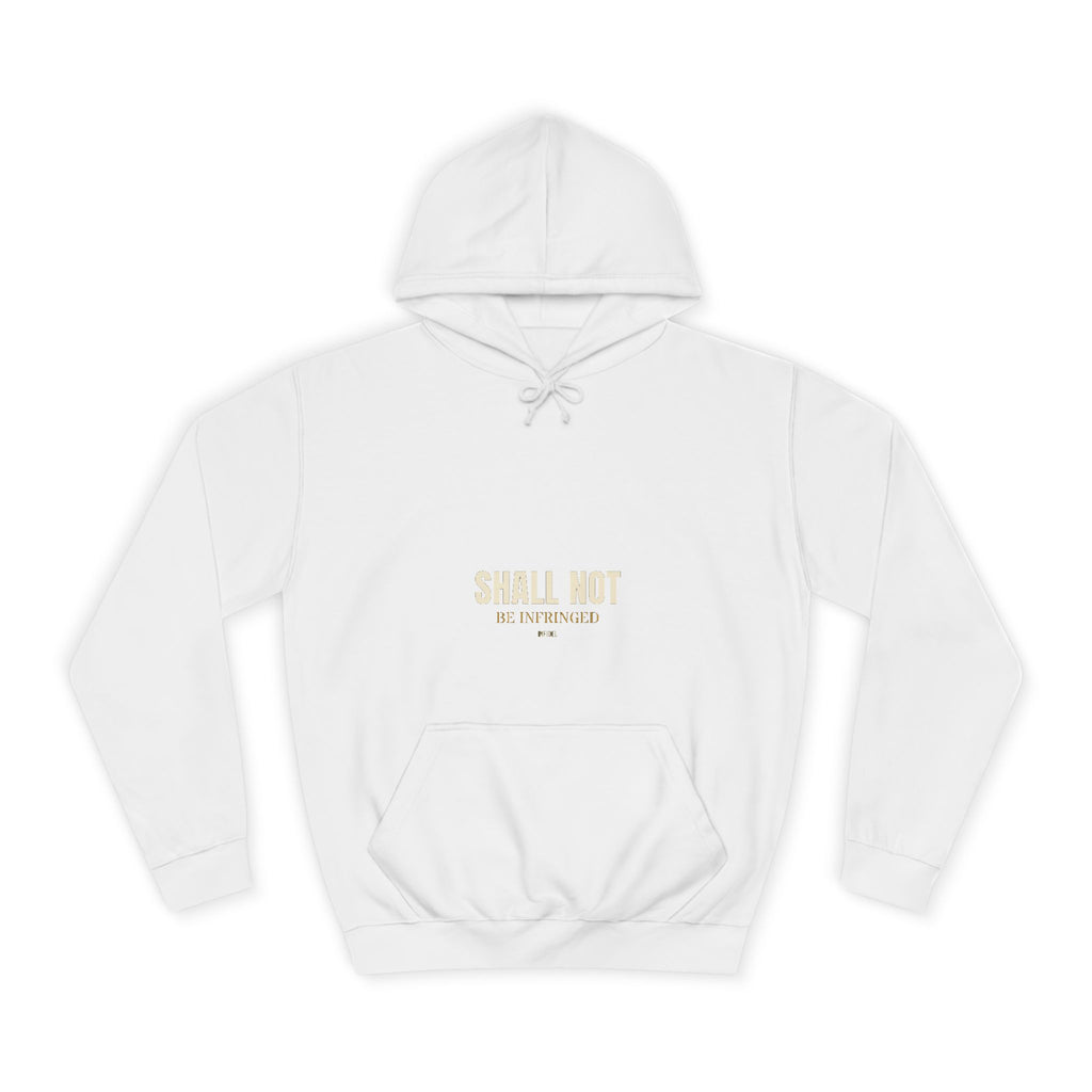 SHALL NOT BE Hoodie — Heavyweight pullover hoodie, 100% cotton, embroidered design