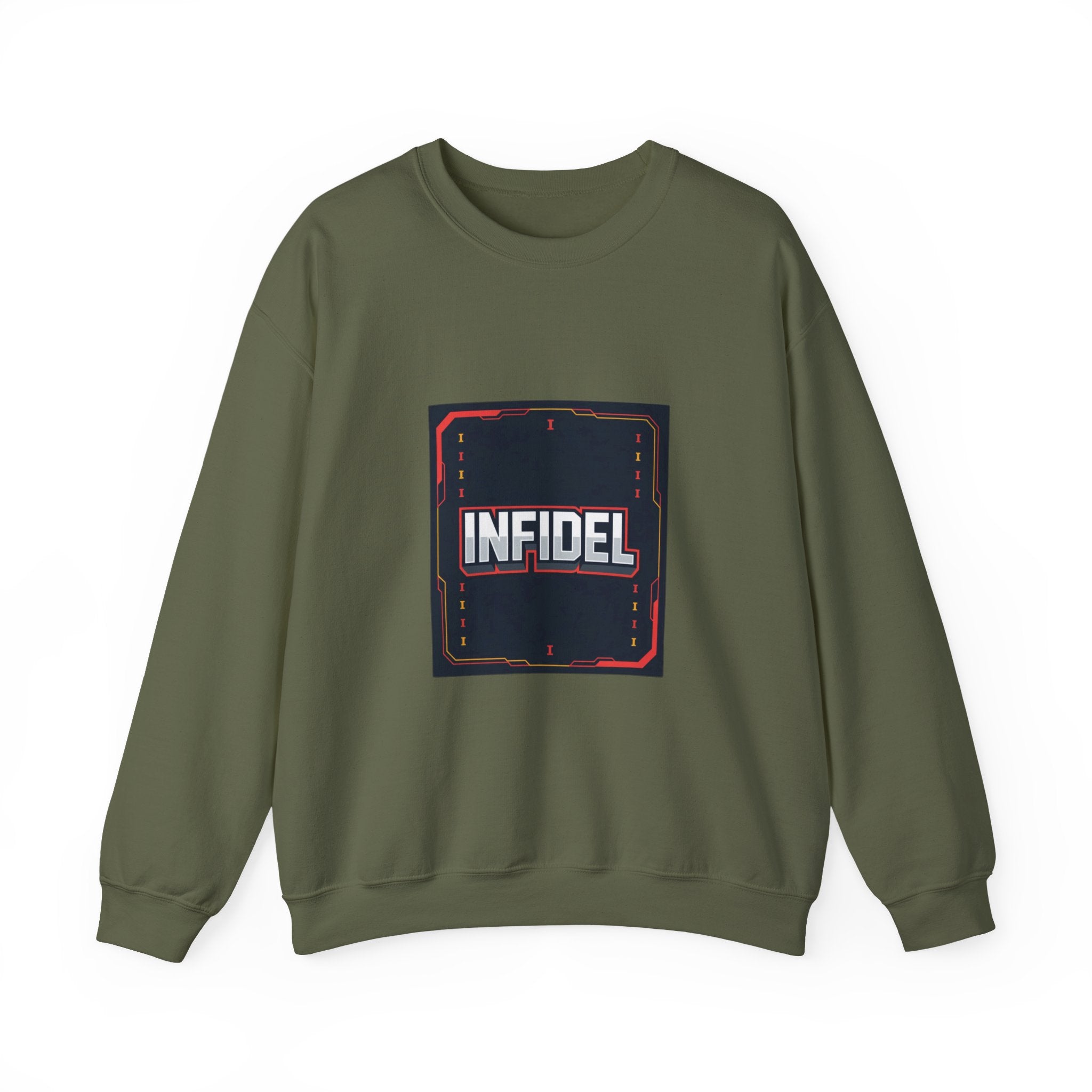 Infidel Pong  Gildan Crewneck Sweatshirt