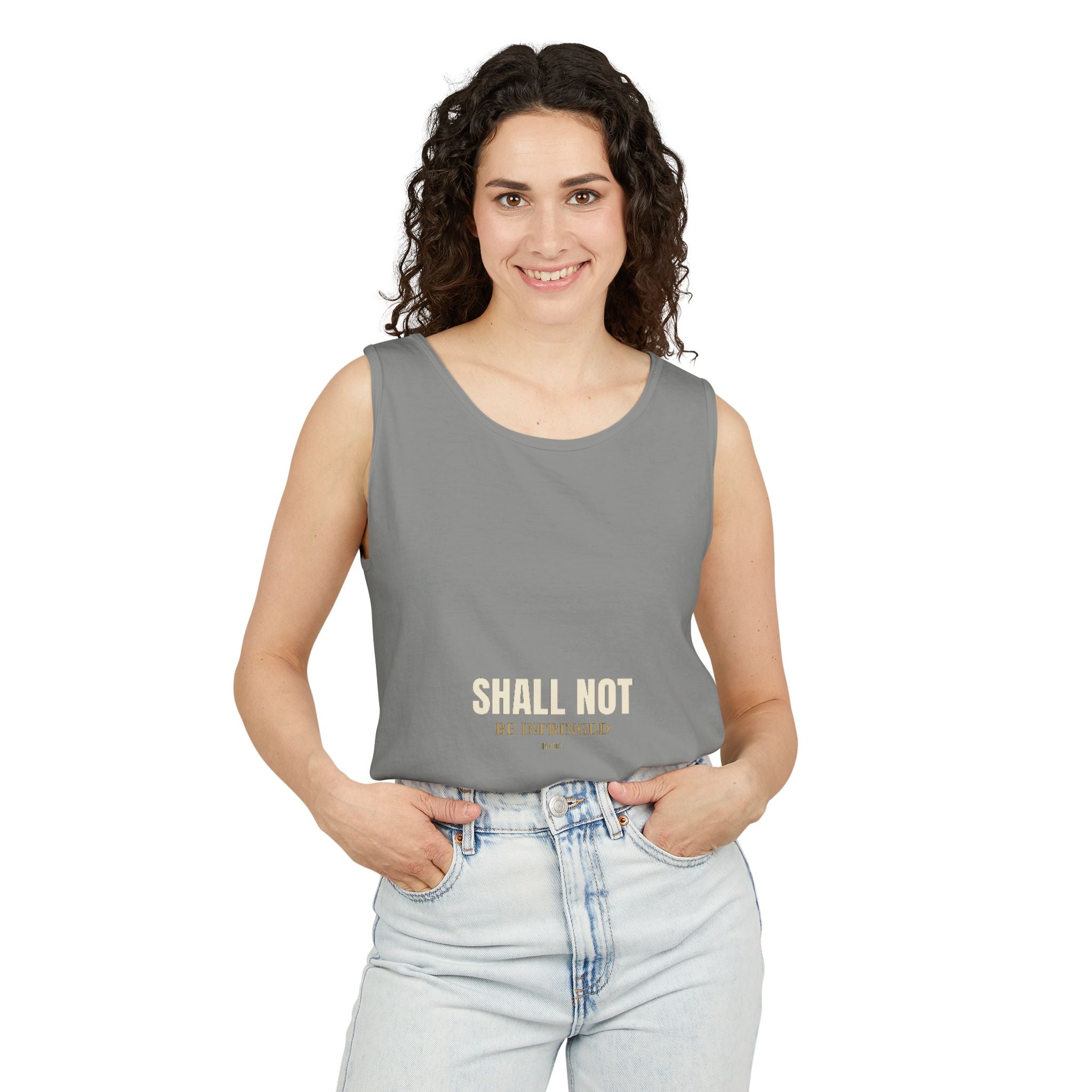 SHALL NOT BE Garment-Dyed Tank Top — Garment-dyed tank top, ringspun cotton, summer weight
