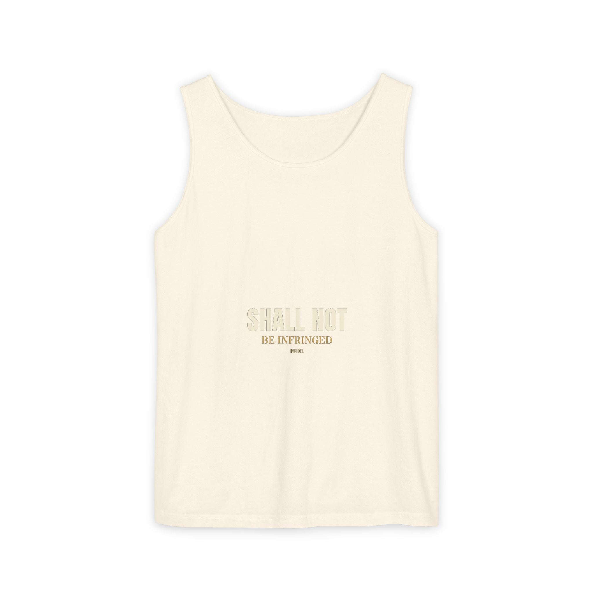 SHALL NOT BE Garment-Dyed Tank Top — Garment-dyed tank top, ringspun cotton, summer weight