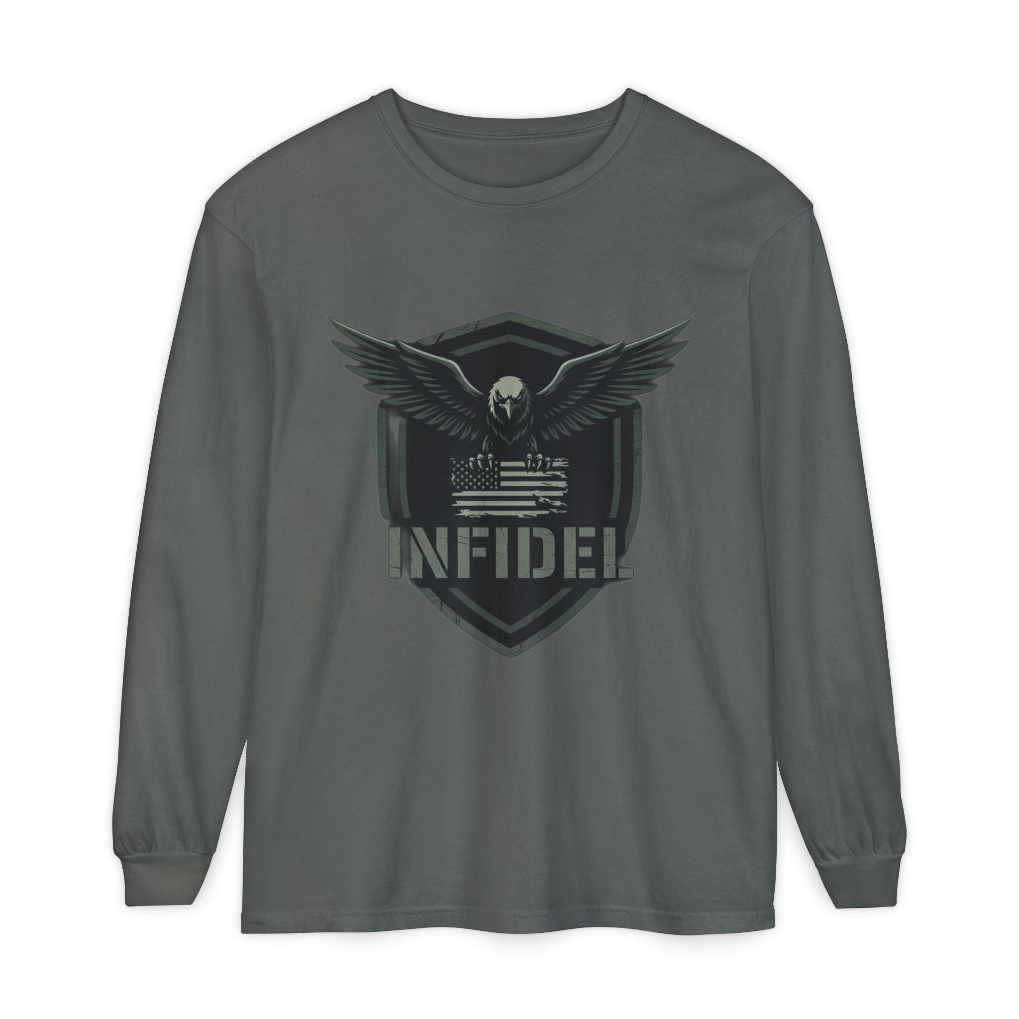 Eagle_Flag Comfort Colors Long Sleeve