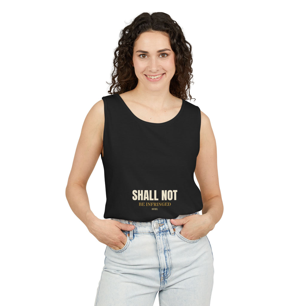 SHALL NOT BE Garment-Dyed Tank Top — Garment-dyed tank top, ringspun cotton, summer weight