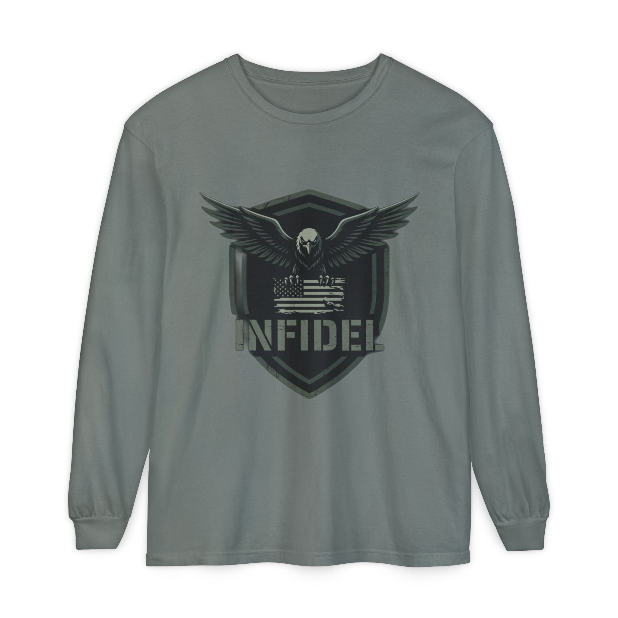 Eagle_Flag Comfort Colors Long Sleeve