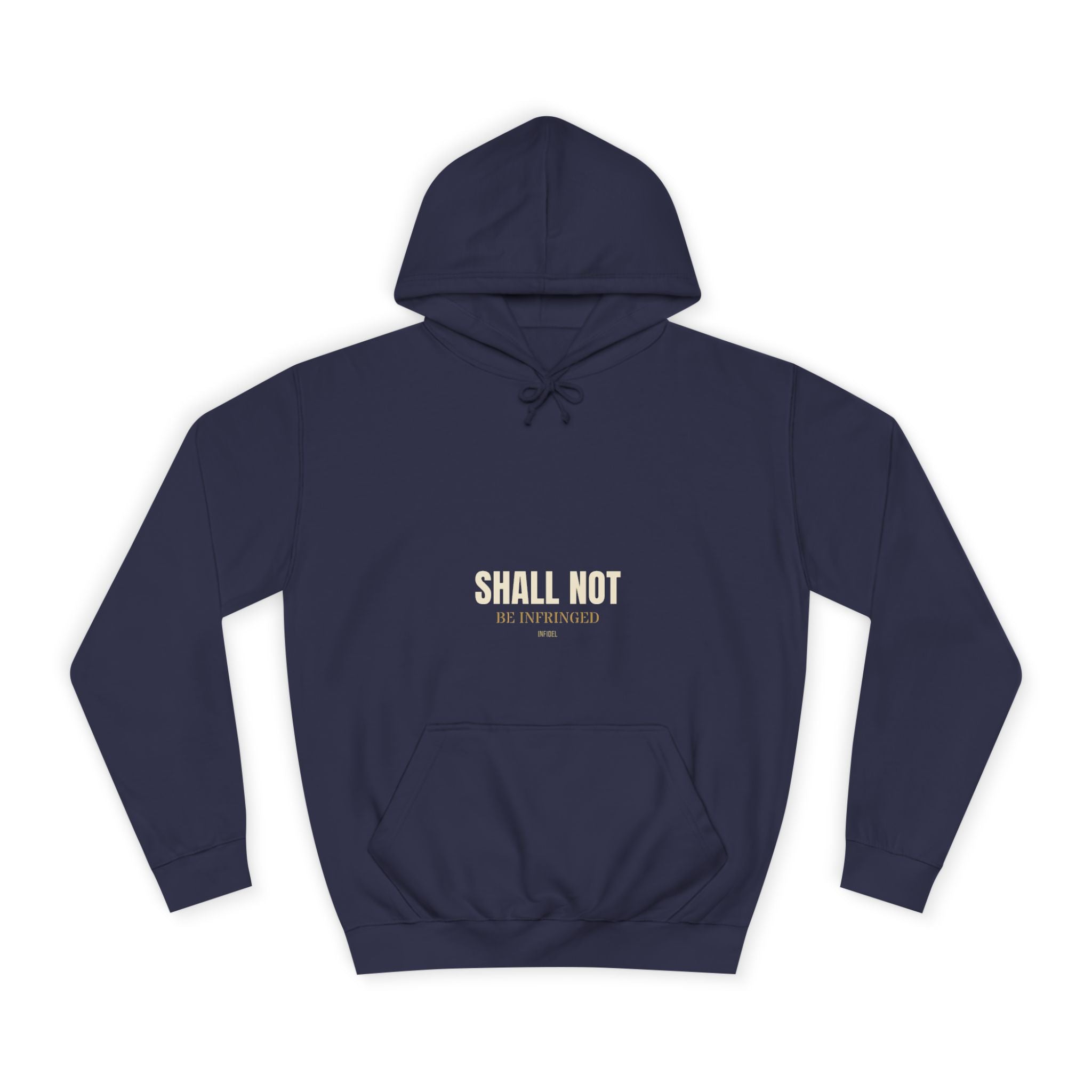 SHALL NOT BE Hoodie — Heavyweight pullover hoodie, 100% cotton, embroidered design