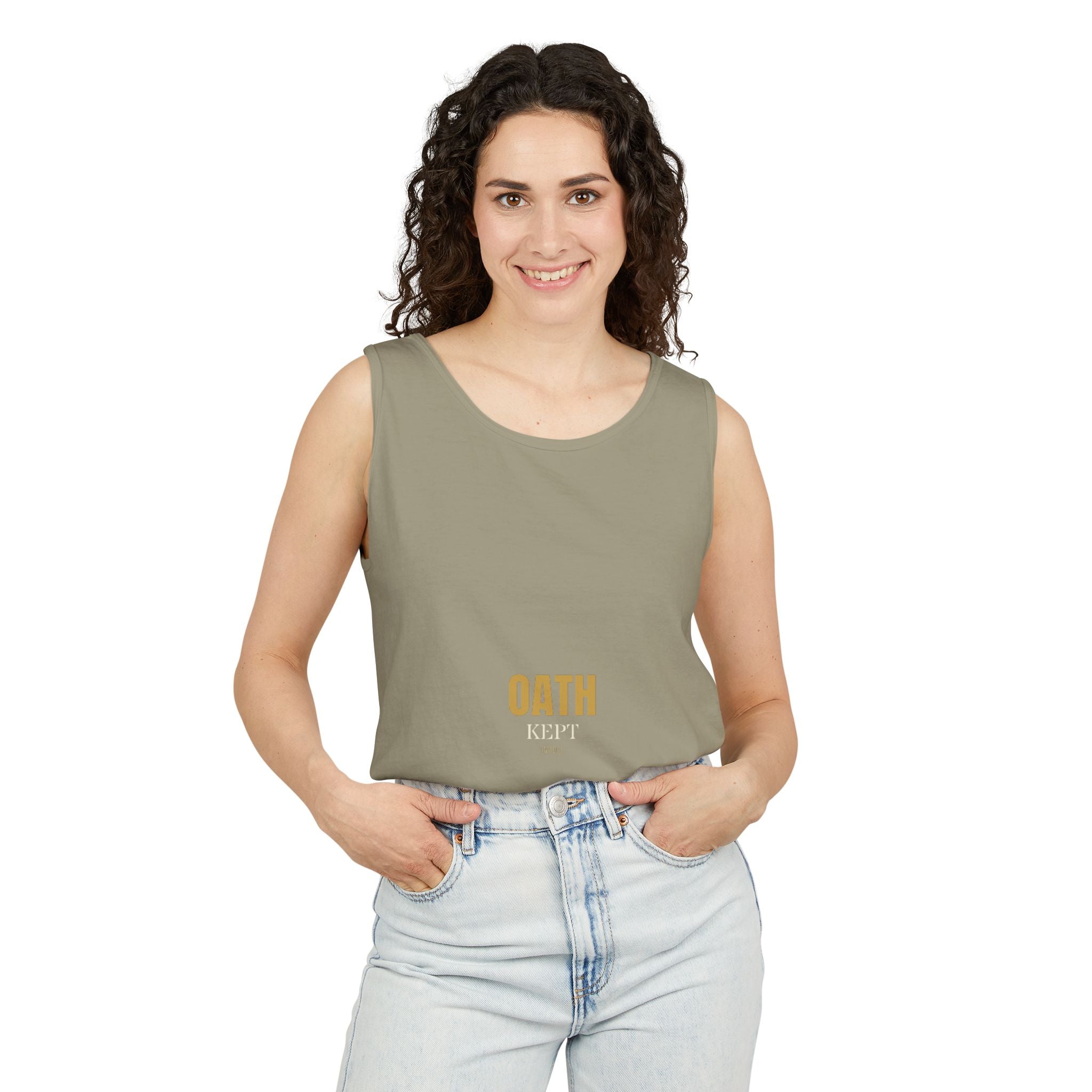 OATH KEPT Garment-Dyed Tank Top — Garment-dyed tank top, ringspun cotton, summer weight