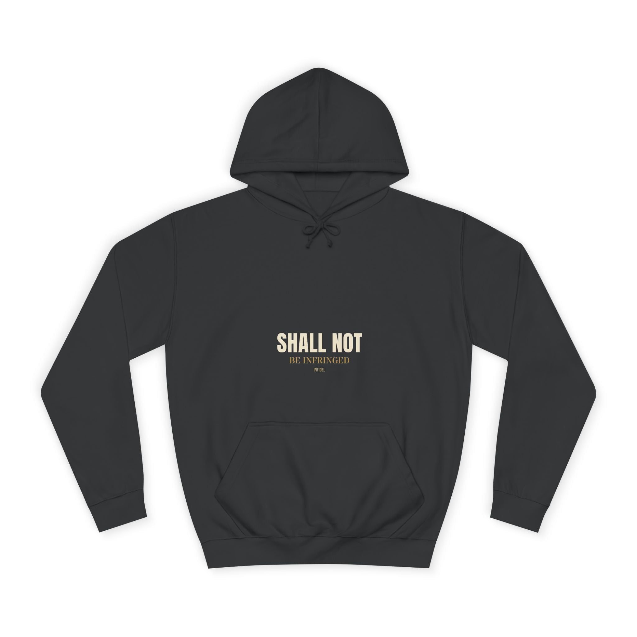SHALL NOT BE Hoodie — Heavyweight pullover hoodie, 100% cotton, embroidered design