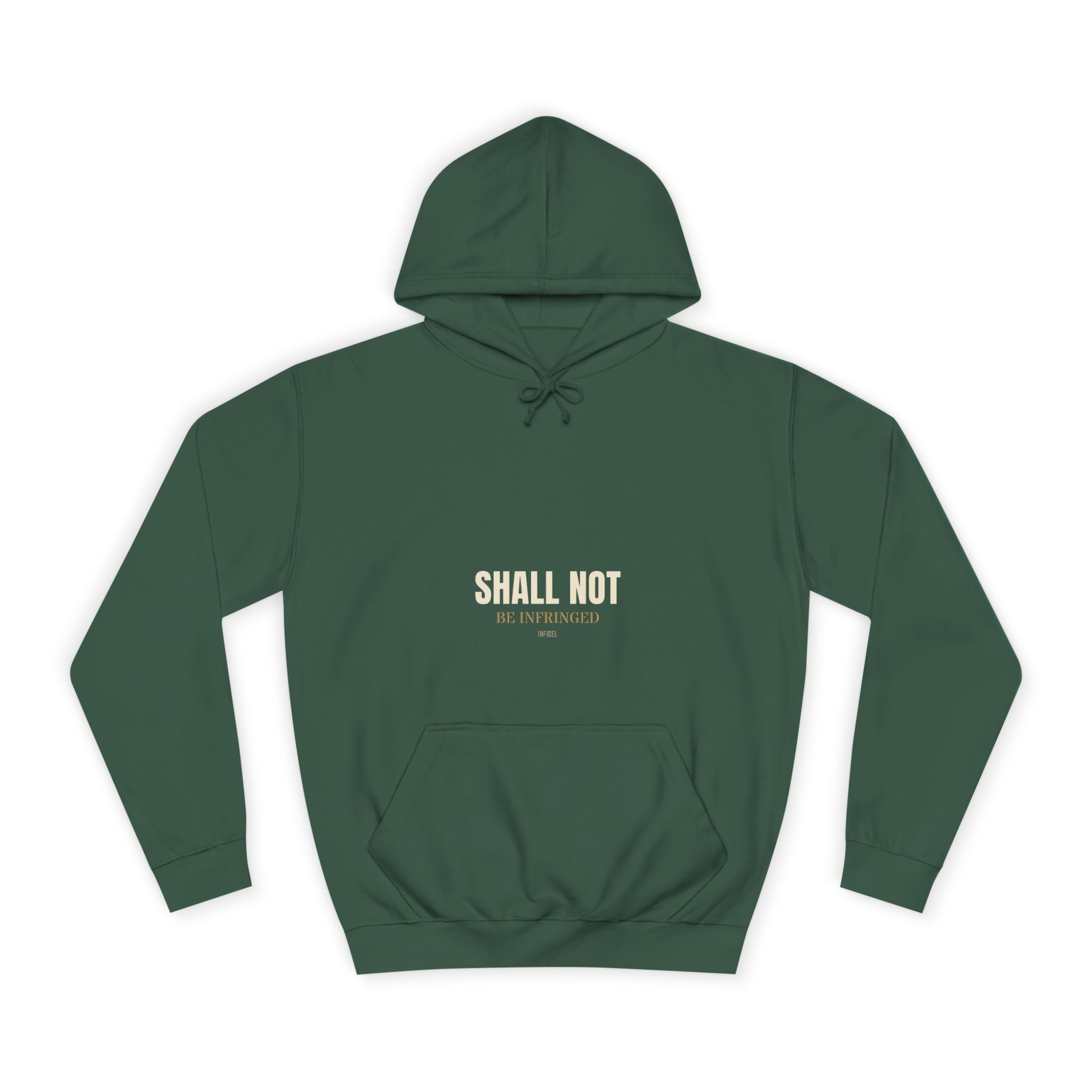SHALL NOT BE Hoodie — Heavyweight pullover hoodie, 100% cotton, embroidered design