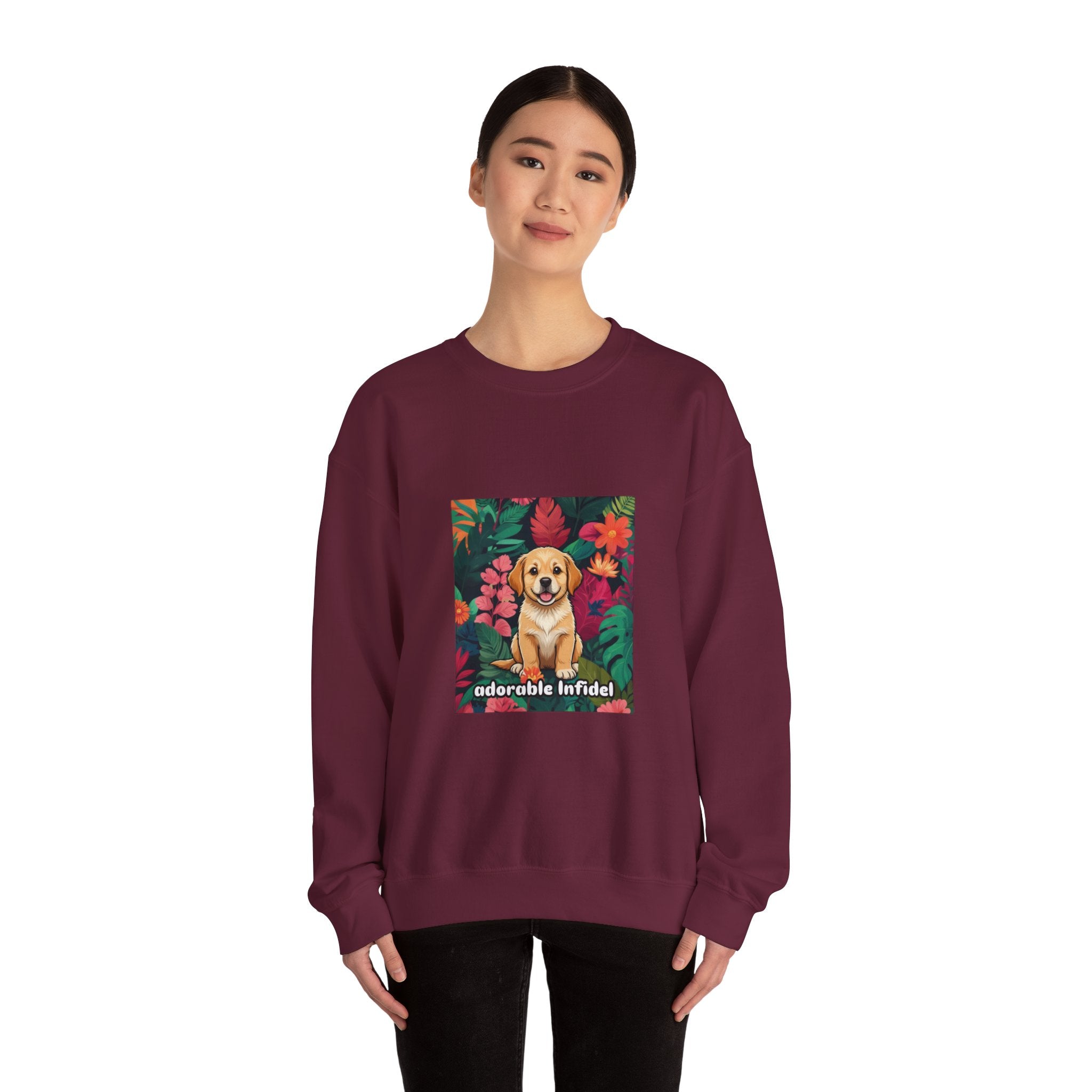 Adorable Infidel Gildan Crewneck Sweatshirt