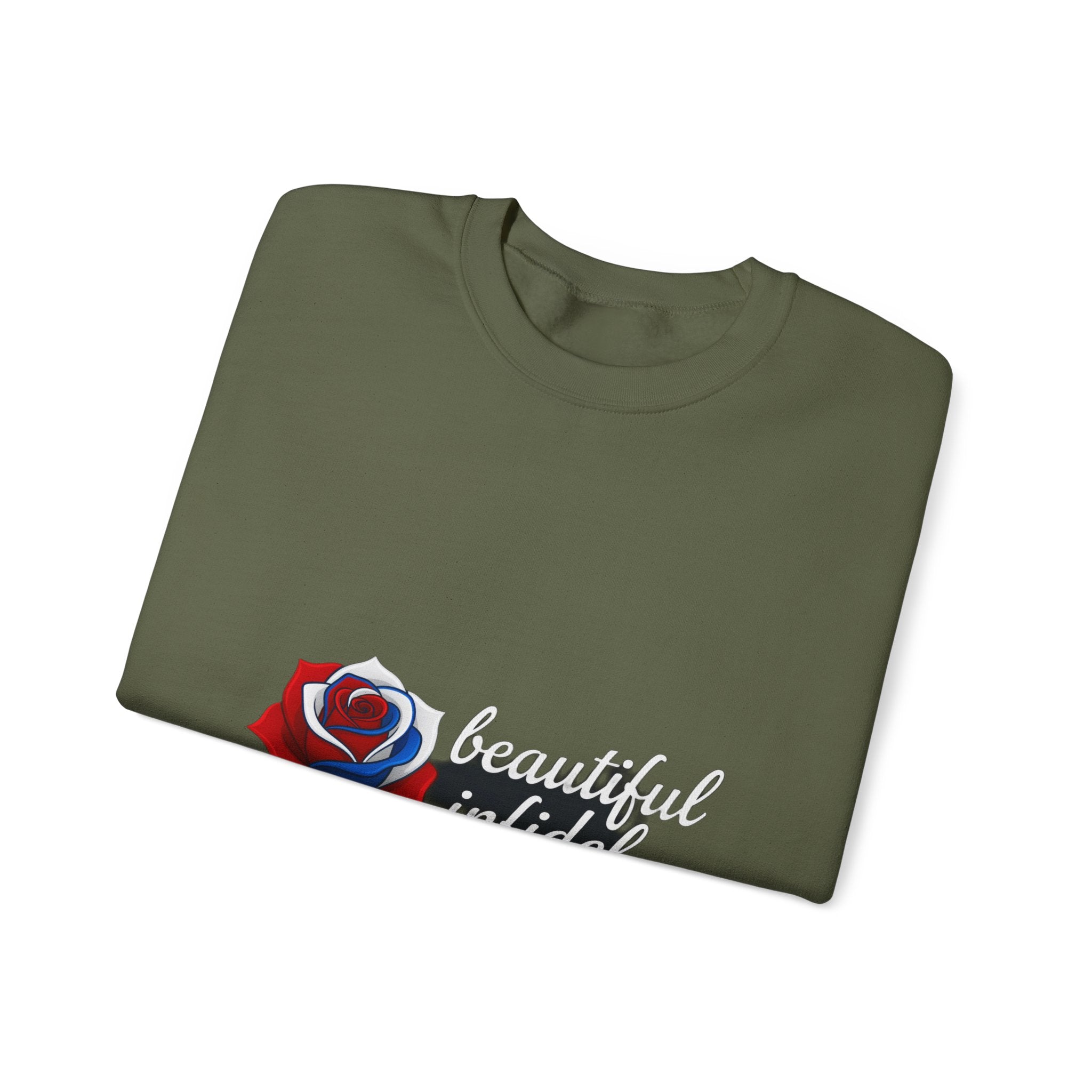Infidel Beautiful Infidel  Gildan Crewneck Sweatshirt
