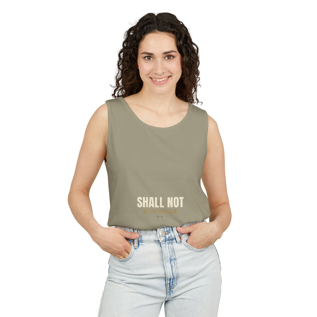 SHALL NOT BE Garment-Dyed Tank Top — Garment-dyed tank top, ringspun cotton, summer weight