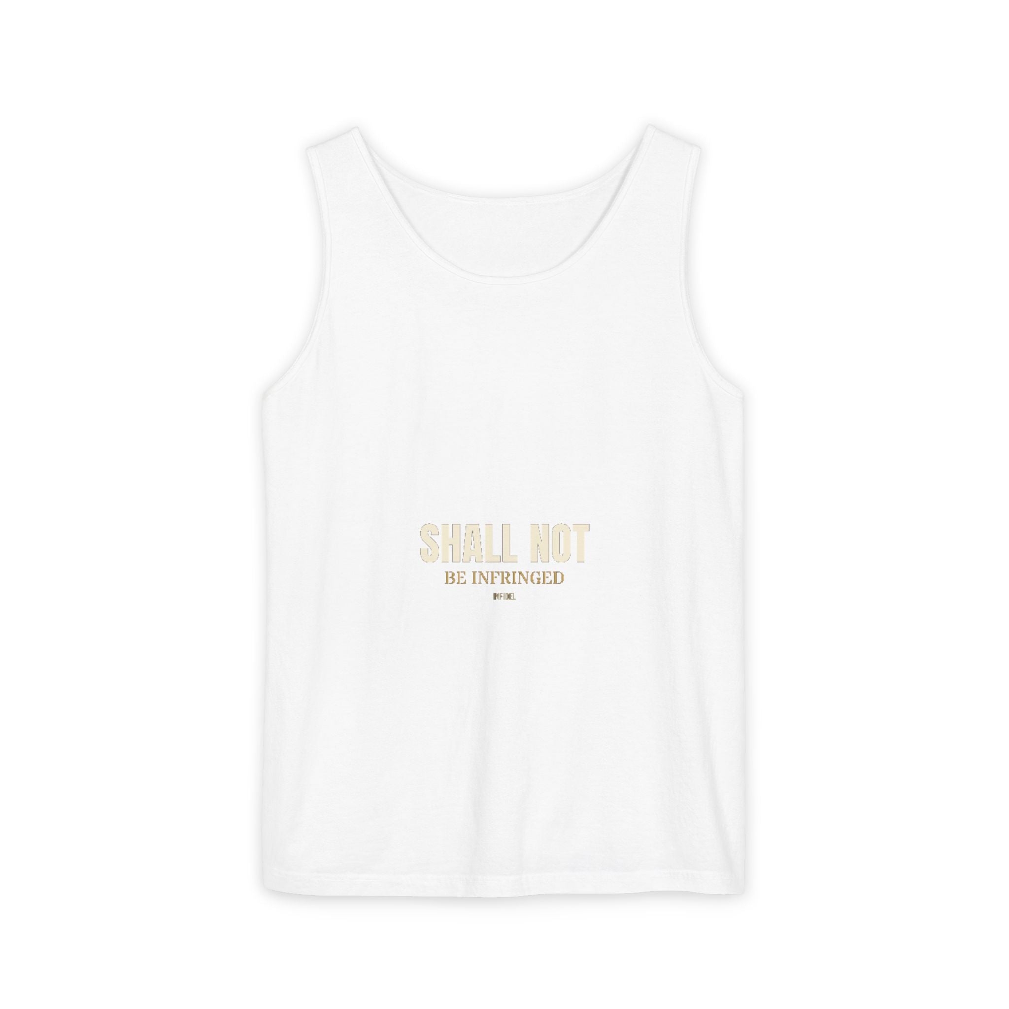 SHALL NOT BE Garment-Dyed Tank Top — Garment-dyed tank top, ringspun cotton, summer weight