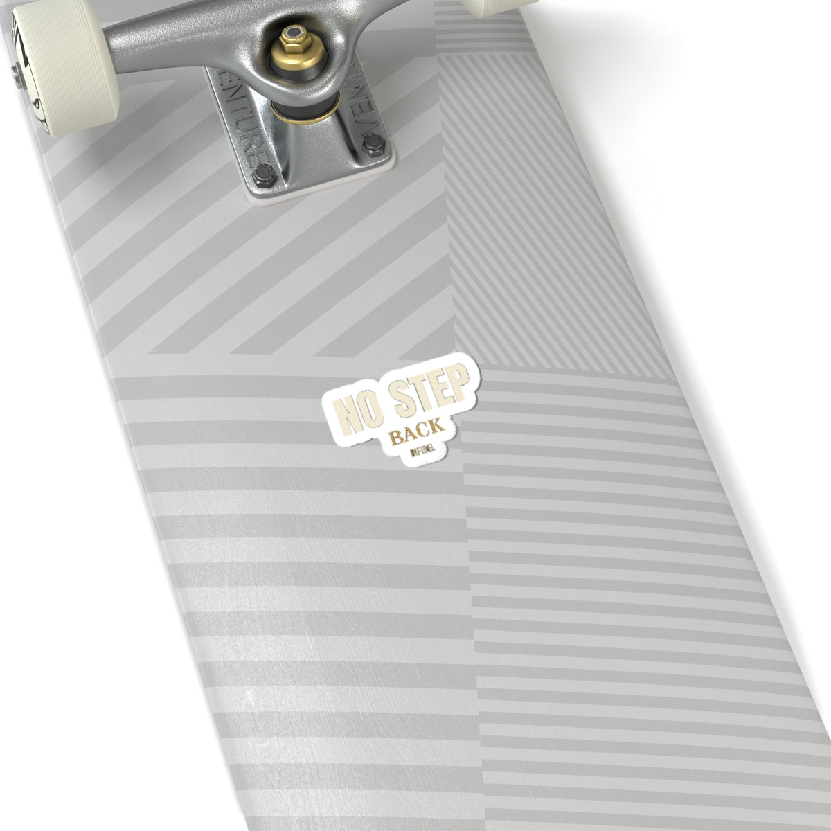 NO STEP BACK Sticker — Premium vinyl sticker, weatherproof, 4"x4" to 8"x8"