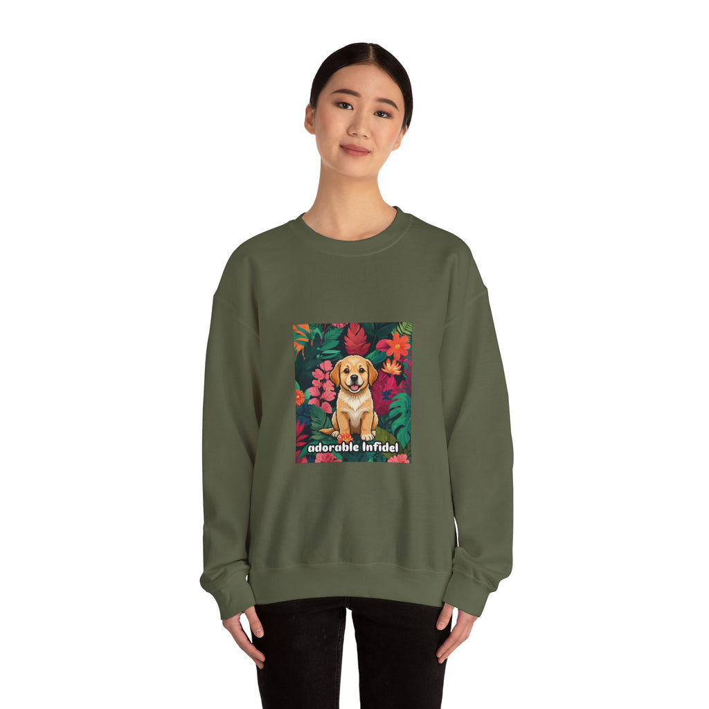 Adorable Infidel Gildan Crewneck Sweatshirt