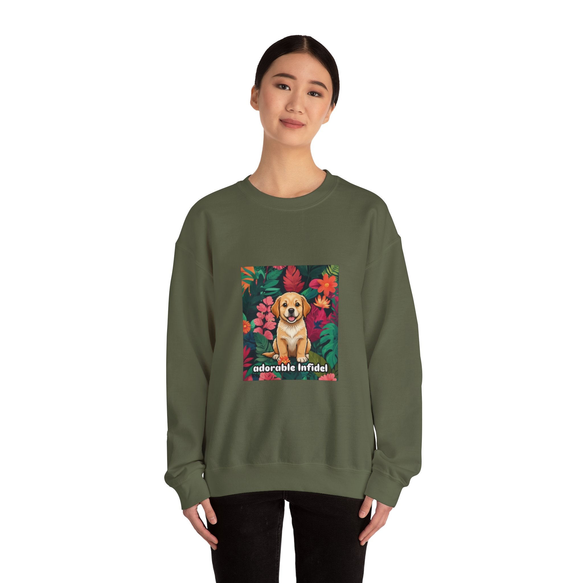 Adorable Infidel Gildan Crewneck Sweatshirt