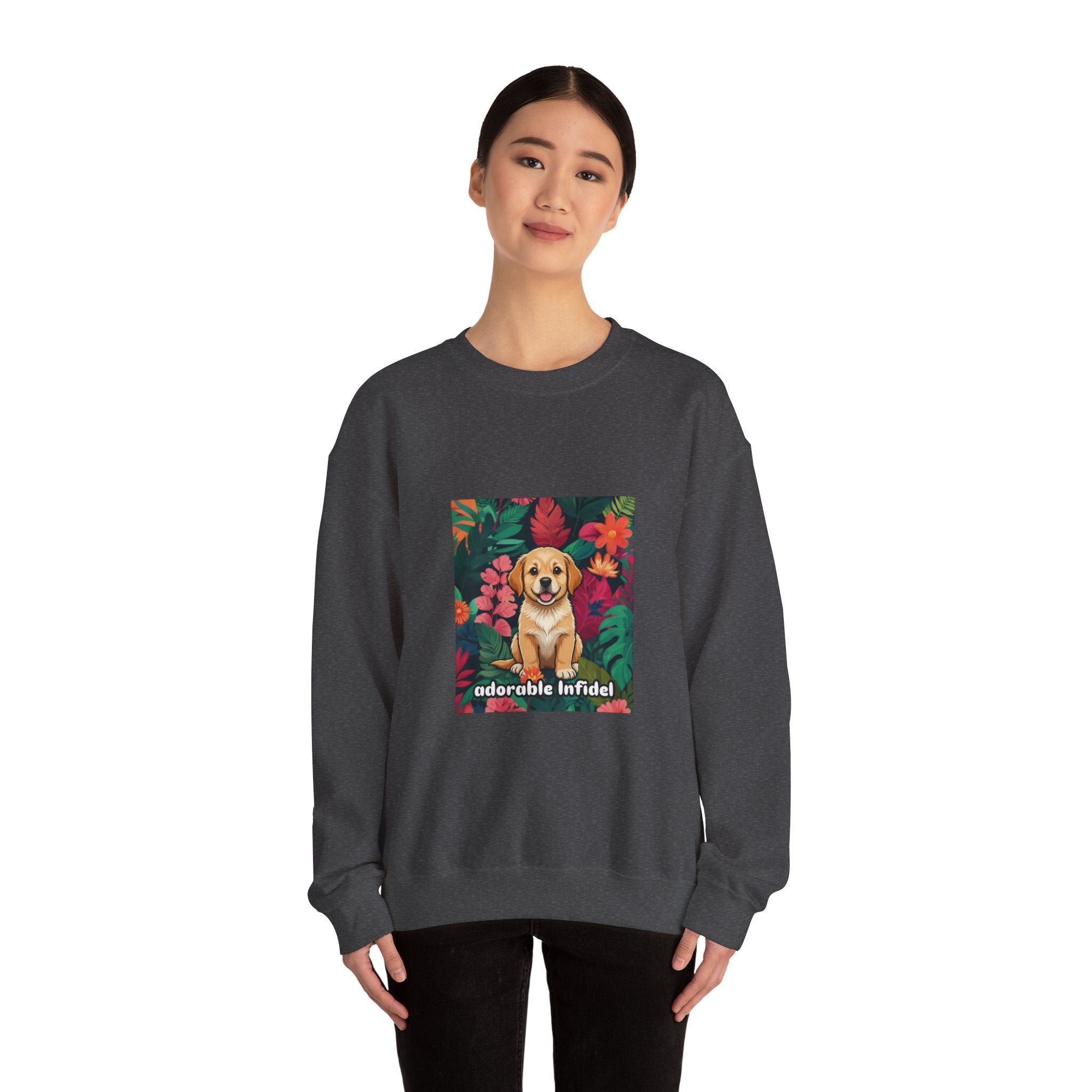 Adorable Infidel Gildan Crewneck Sweatshirt