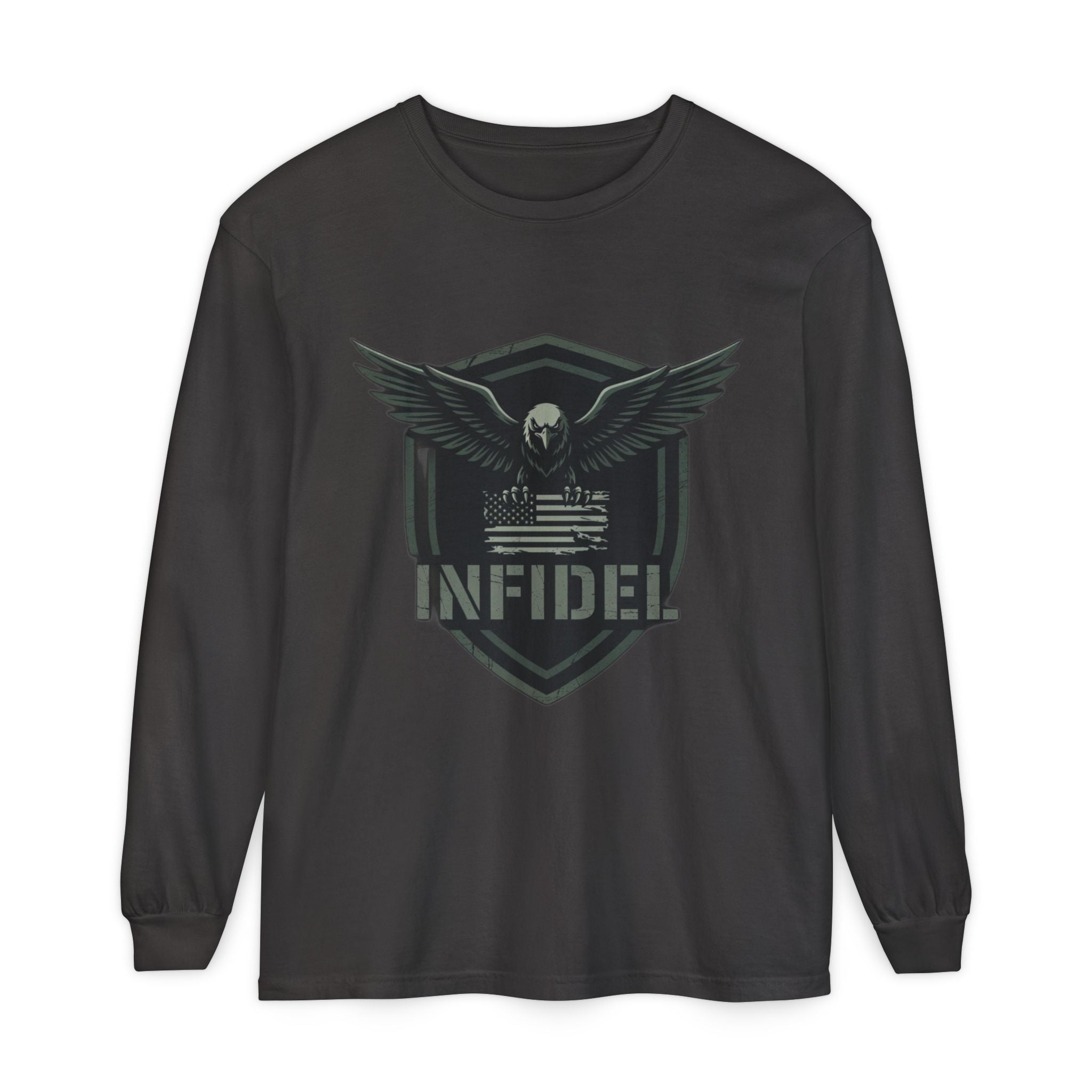 Eagle_Flag Comfort Colors Long Sleeve