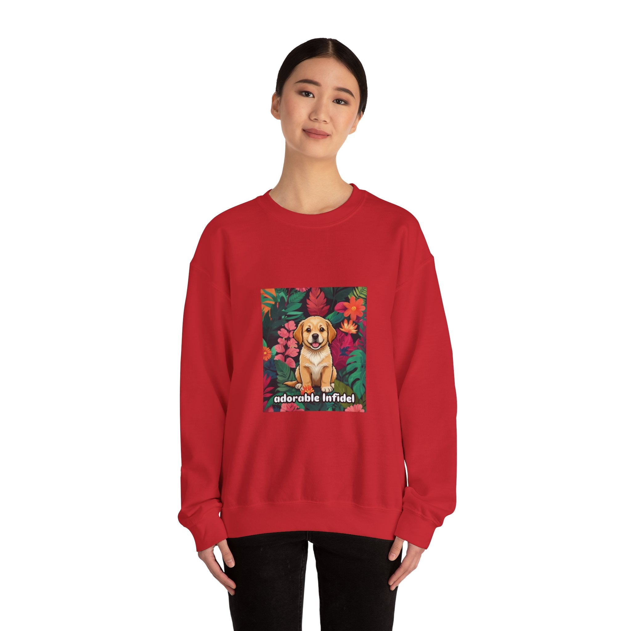 Adorable Infidel Gildan Crewneck Sweatshirt