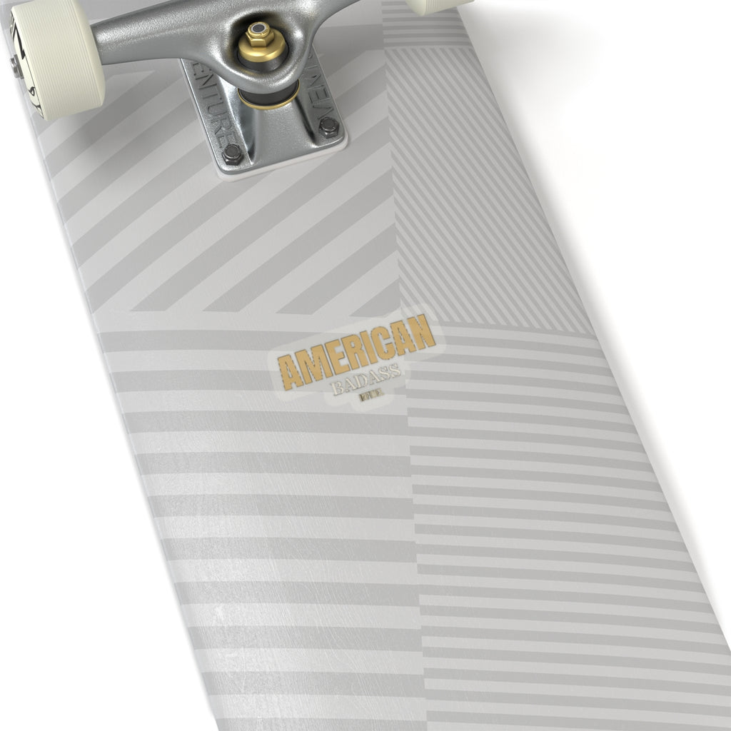 AMERICAN BADASS Sticker — Premium vinyl sticker, weatherproof, 4"x4" to 8"x8"