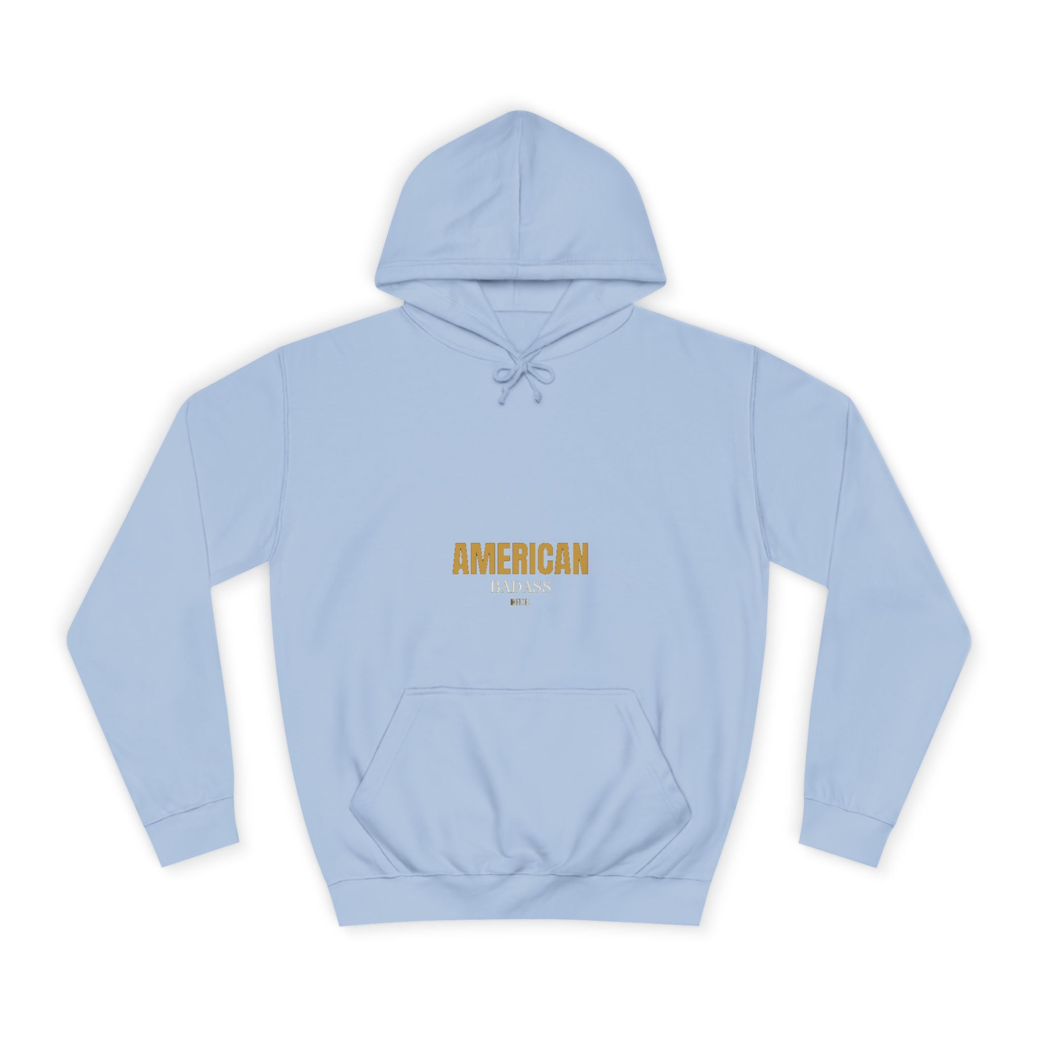 AMERICAN BADASS Hoodie — Heavyweight pullover hoodie, 100% cotton, embroidered design