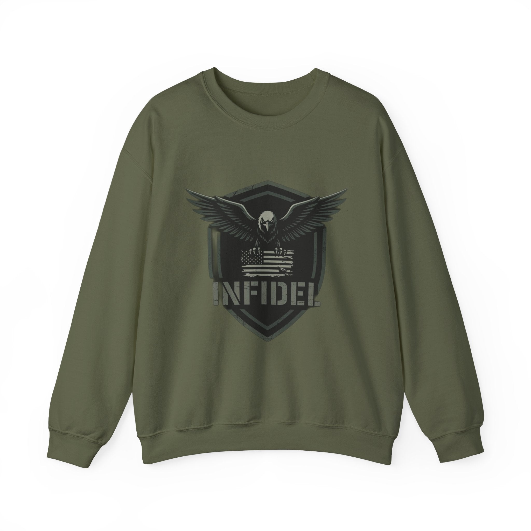 Eagle_Flag Gildan Crewneck Sweatshirt