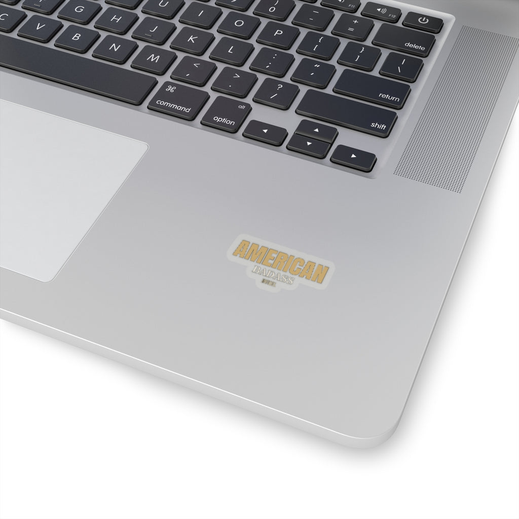 AMERICAN BADASS Sticker — Premium vinyl sticker, weatherproof, 4"x4" to 8"x8"
