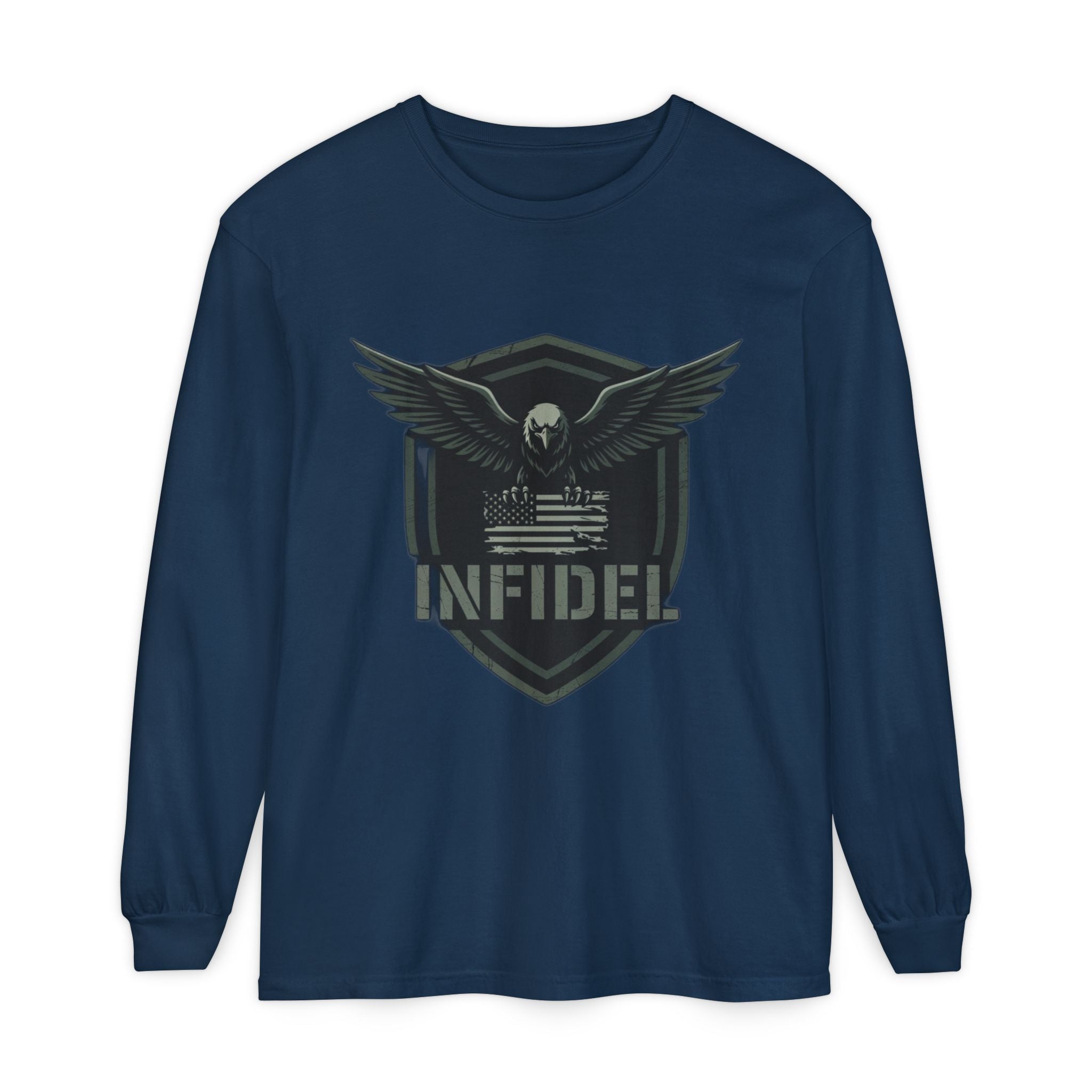 Eagle_Flag Comfort Colors Long Sleeve